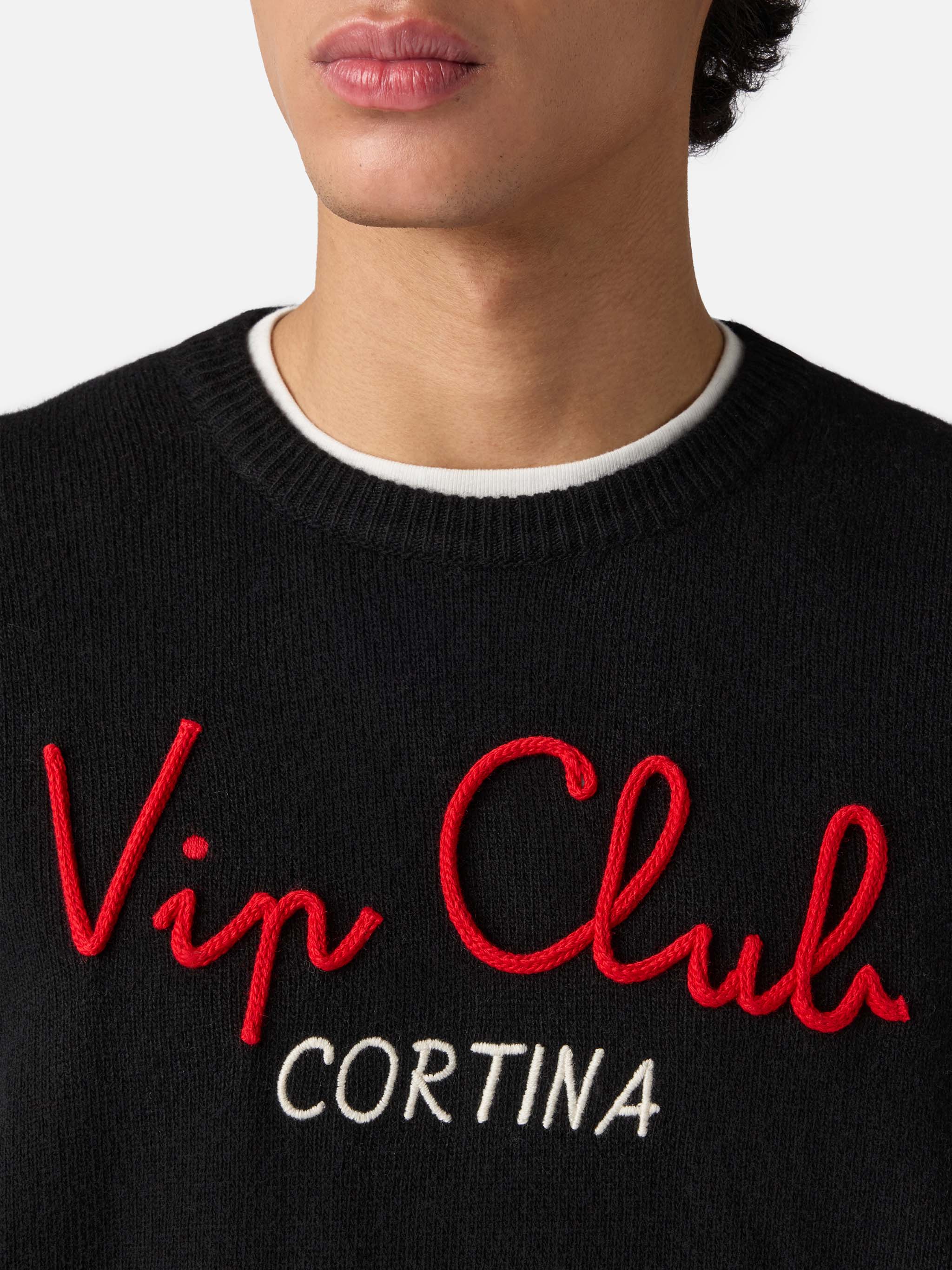 Crewneck sweater Heron with Vip Club Cortina embroidery | VIP CLUB CORTINA SPECIAL EDITION - Image 2