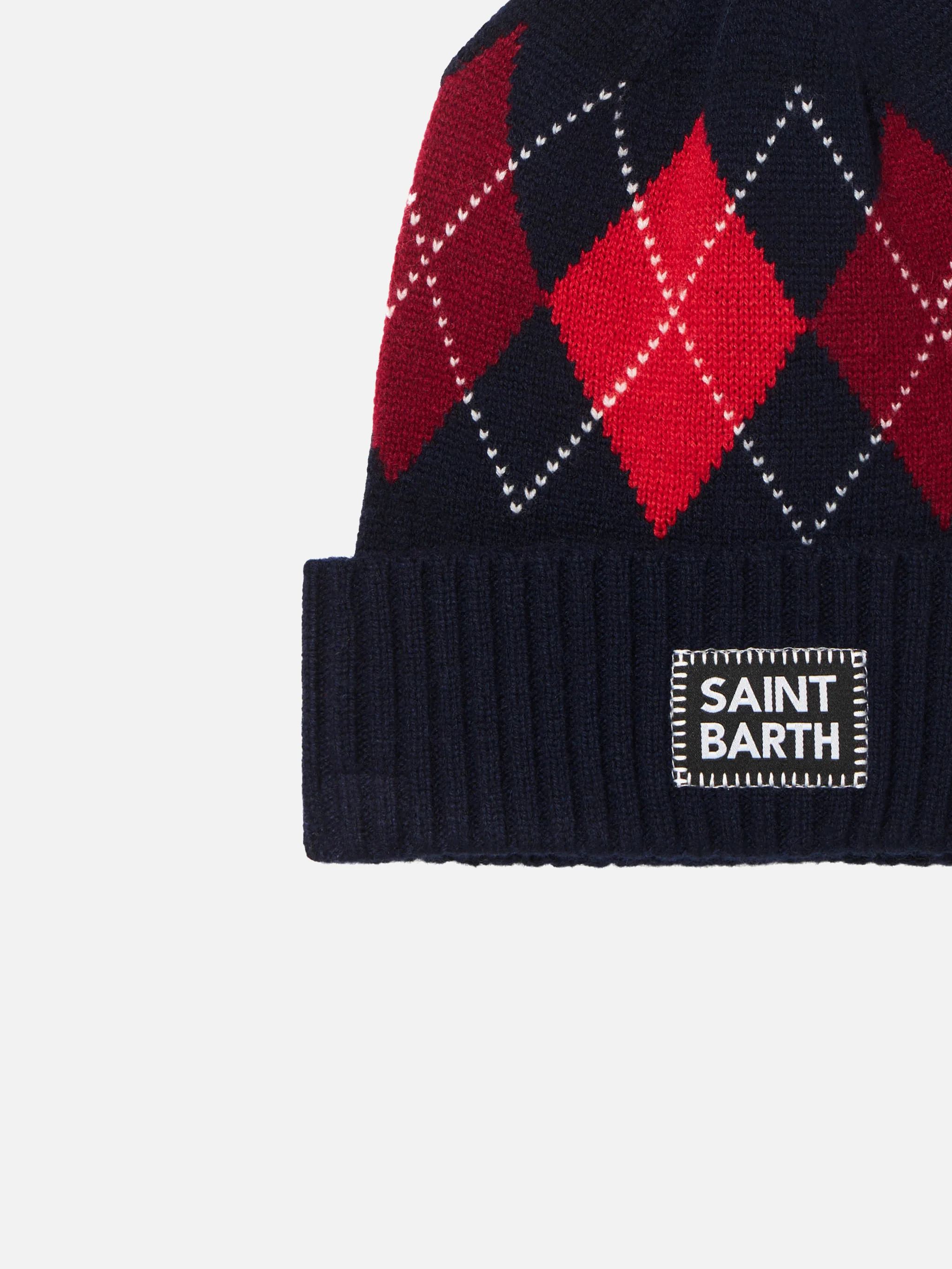 Holden blue argyle beanie - Image 2