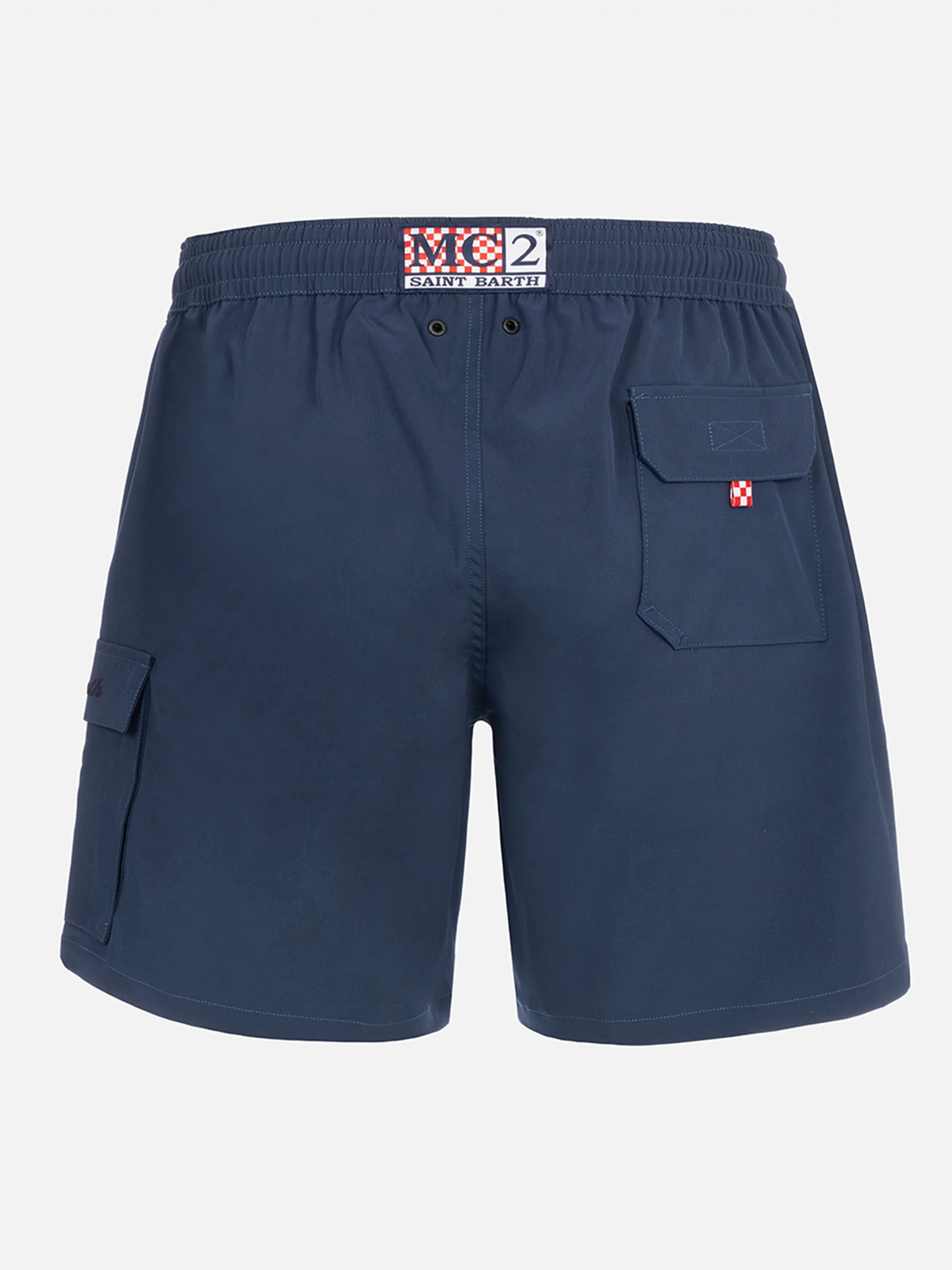 Blue classic stretch Comfort Travel swim shorts - Image 2
