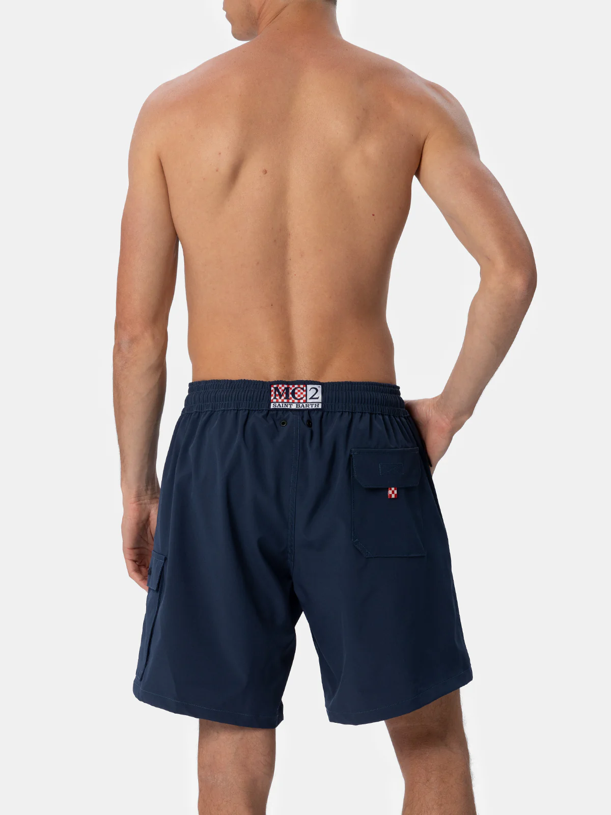 Blue classic stretch Comfort Travel swim shorts - Image 5
