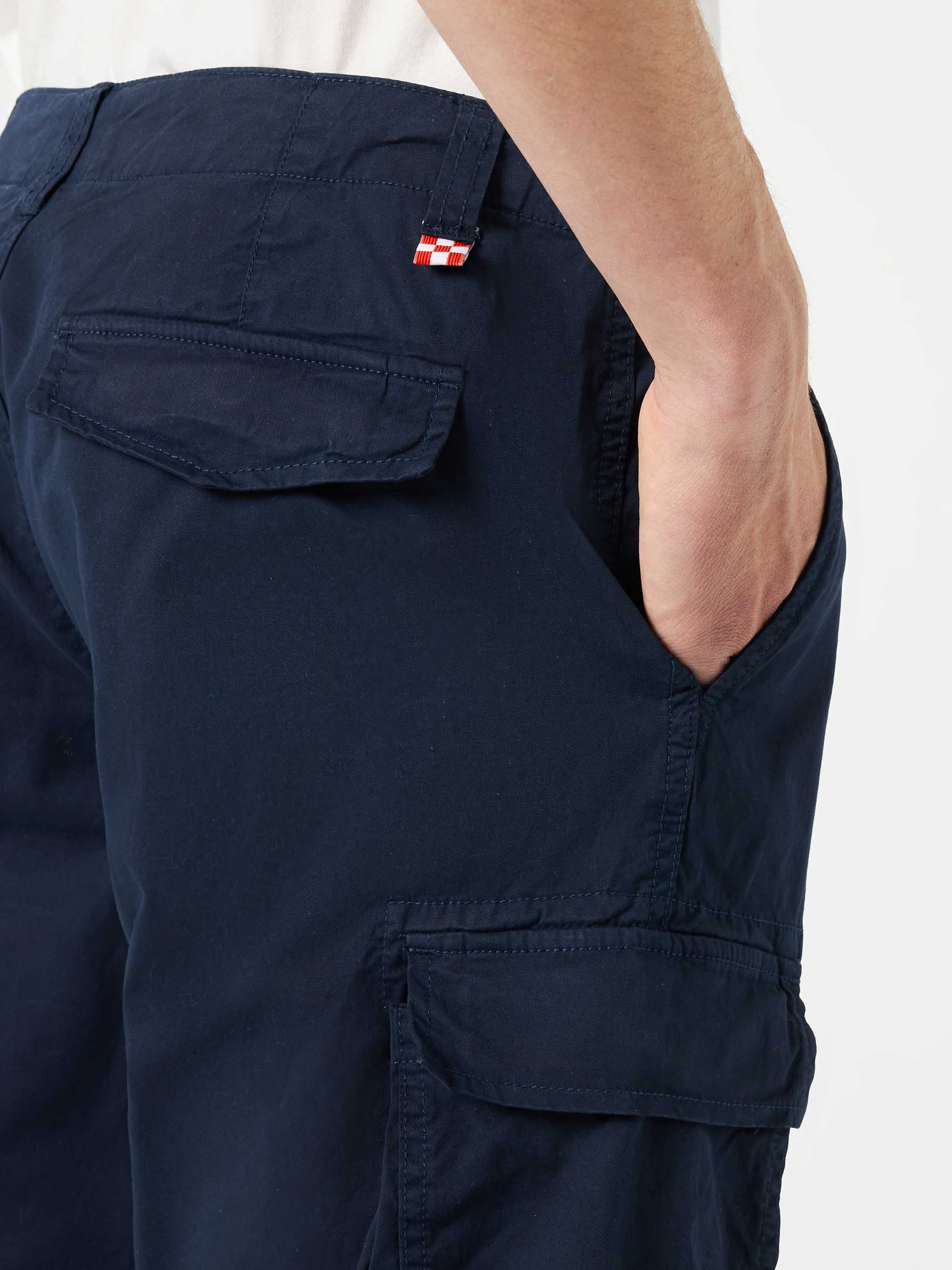 Freeport navy blue cotton cargo shorts - Image 2