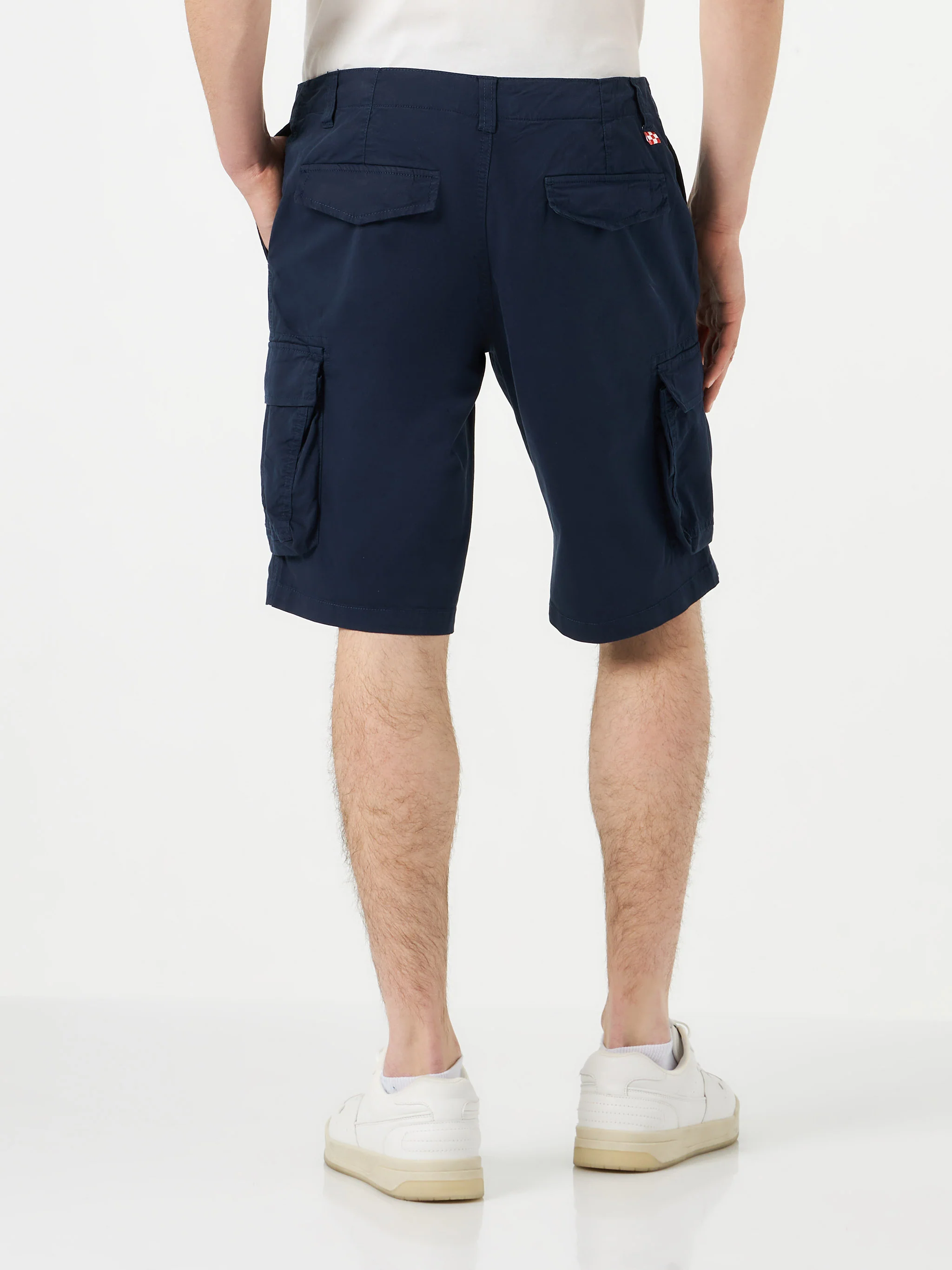Freeport navy blue cotton cargo shorts - Image 3
