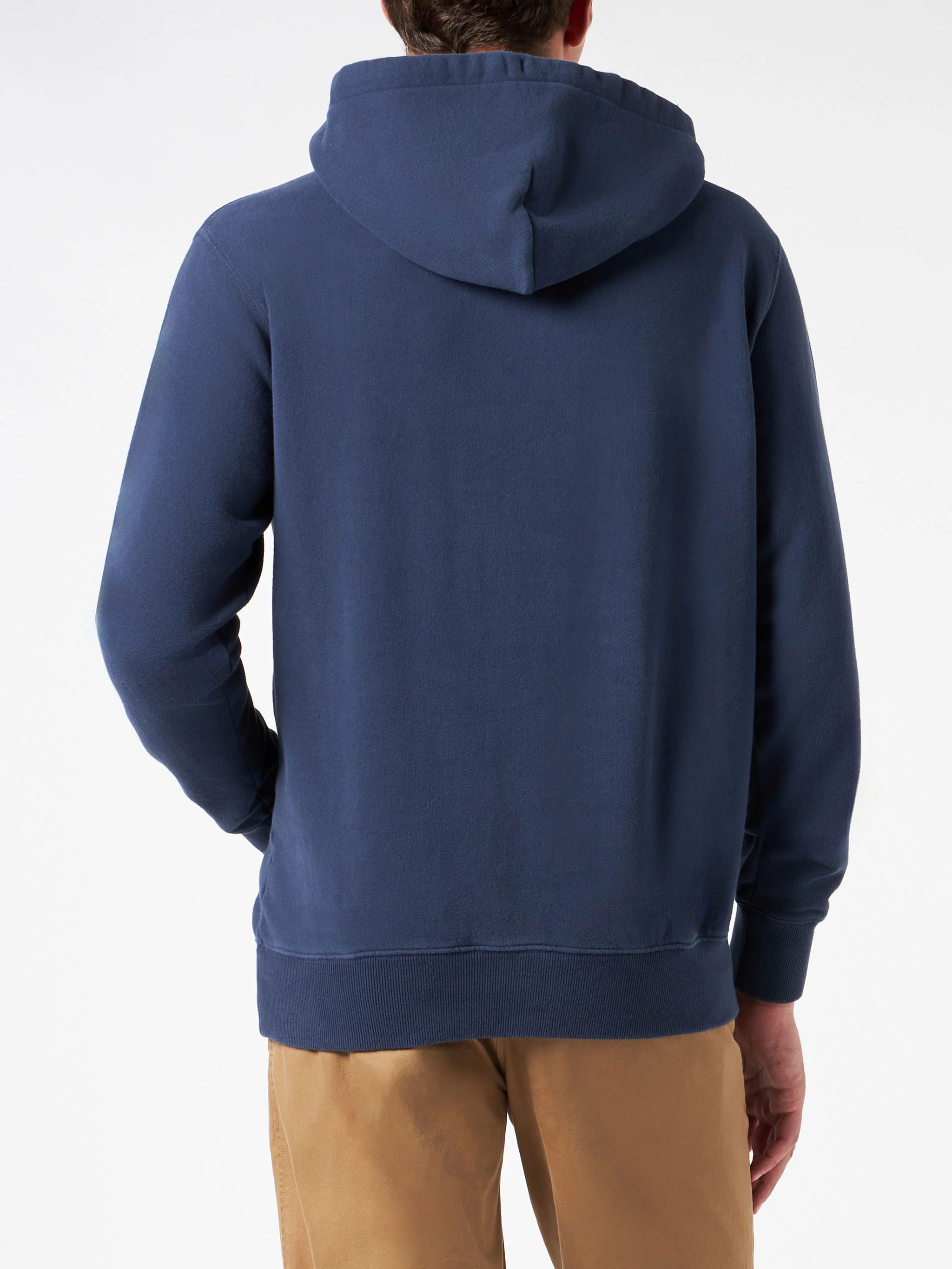 Tribeca blue hoodie with terry patch - Image 3