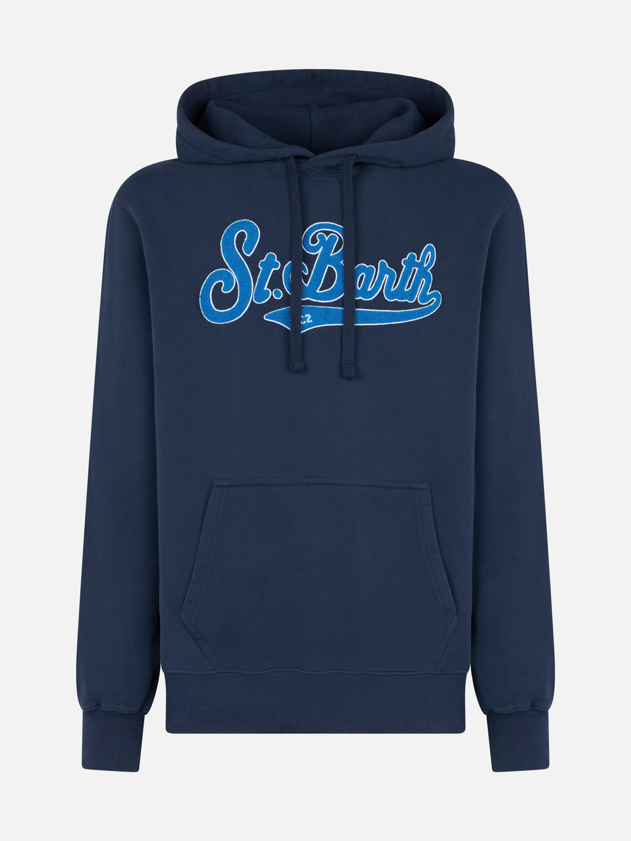 Tribeca blue hoodie with terry patch - Image 4