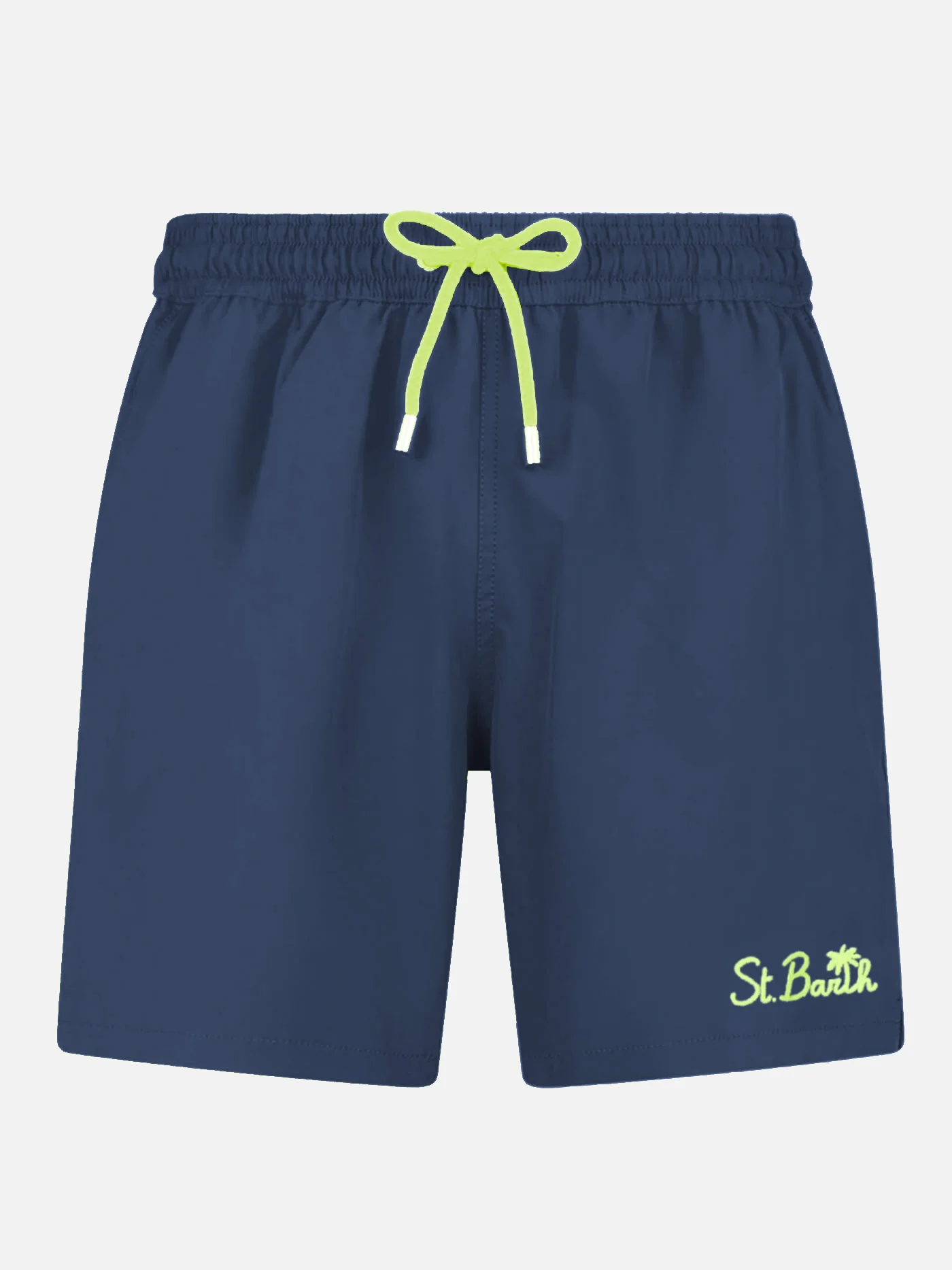 Comfort navy blue swim shorts with contrast logo