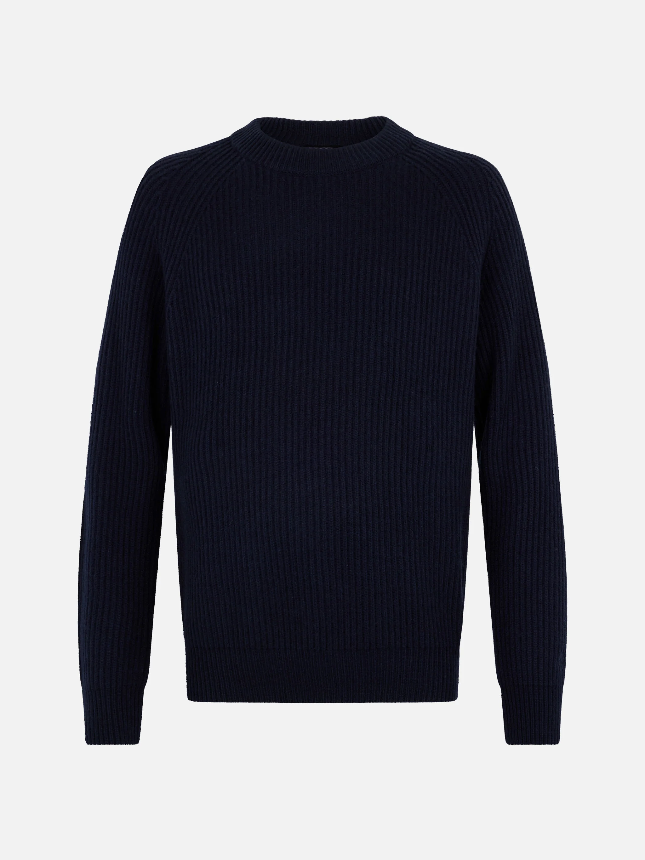 Navy blue ribbed sweater Marine in BLENDED CASHMERE - Image 4