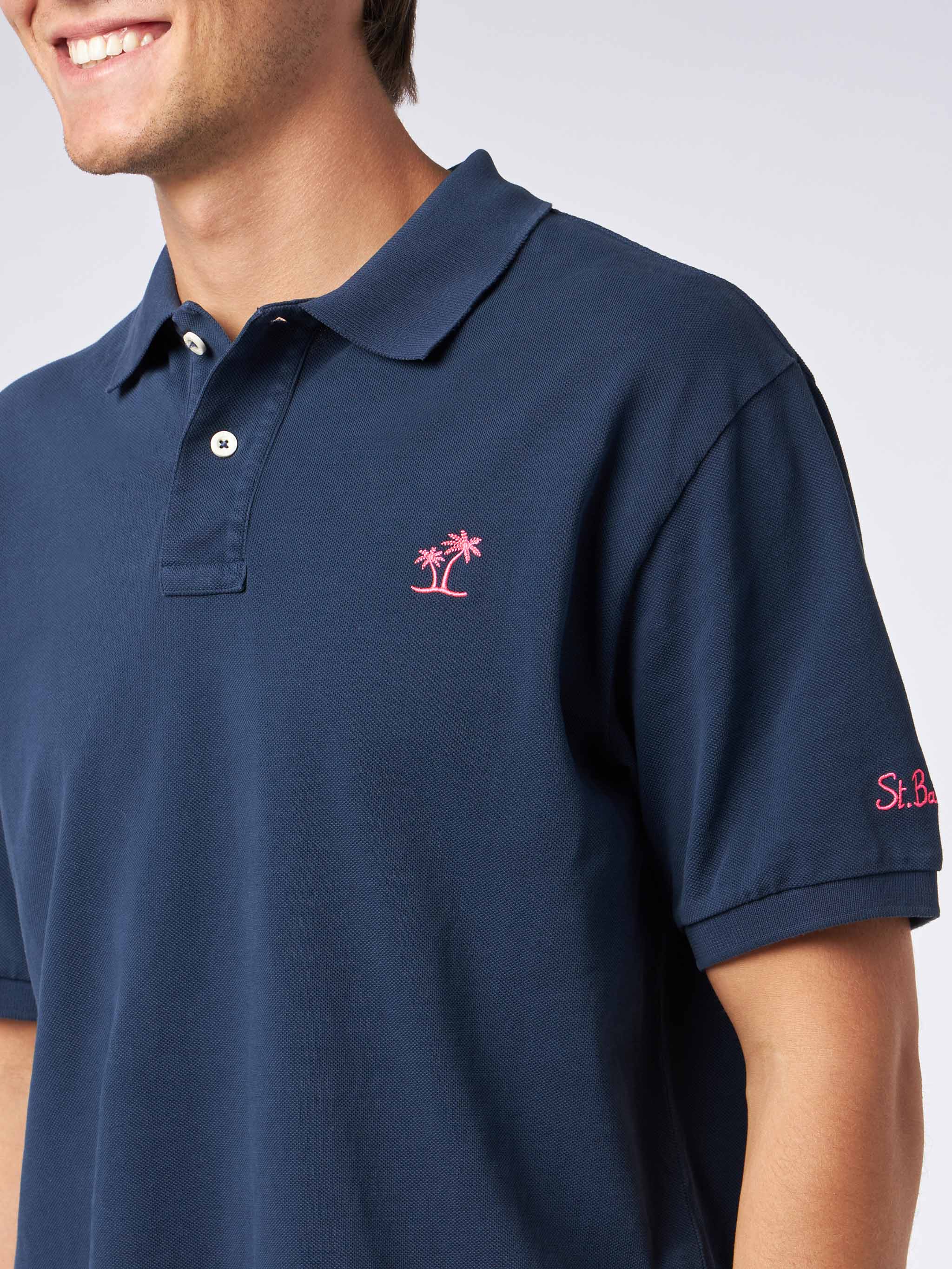 Beverly Hills Vintage blue piquet polo - Image 2