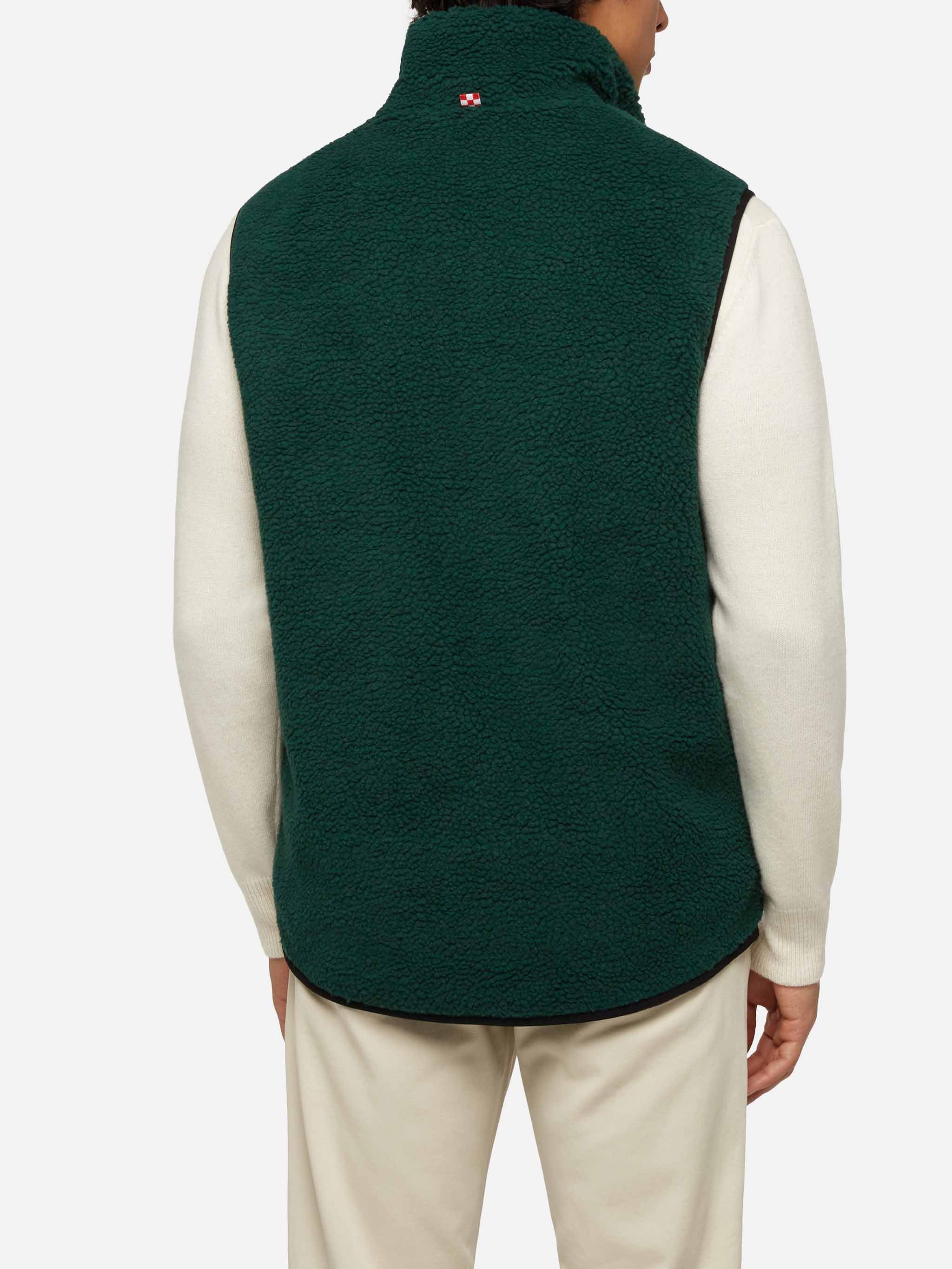 Wanaka sherpa vest with pied de poule pattern - Image 3