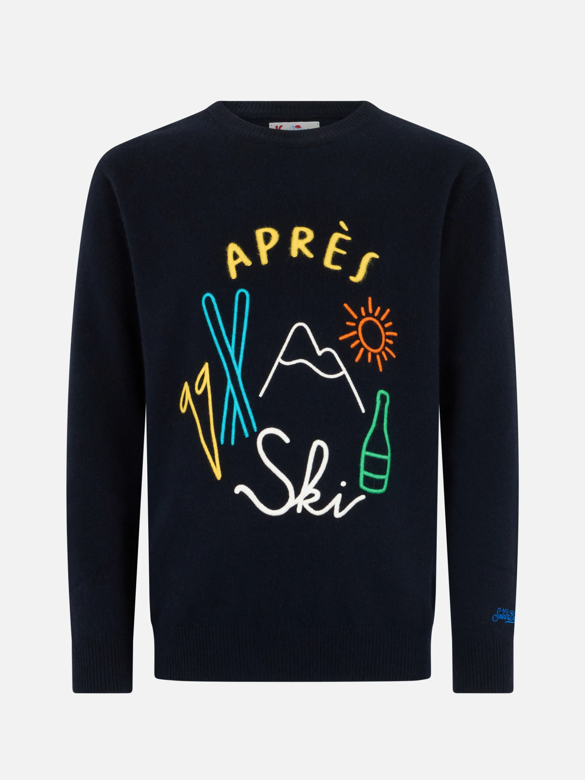 Crewneck sweater Heron with Apres ski embroidery - Image 3