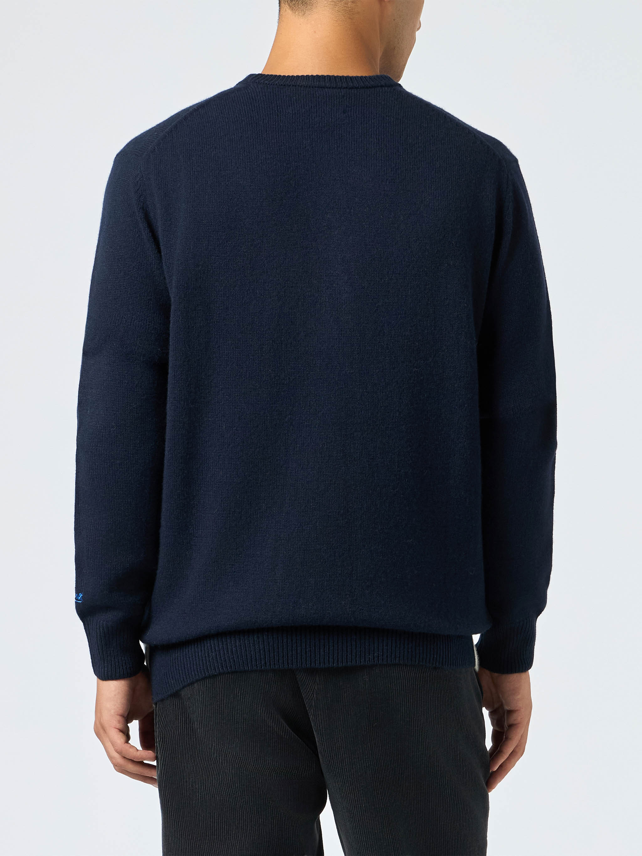 Crewneck sweater Heron with Cortina postcard jacquard - Image 2