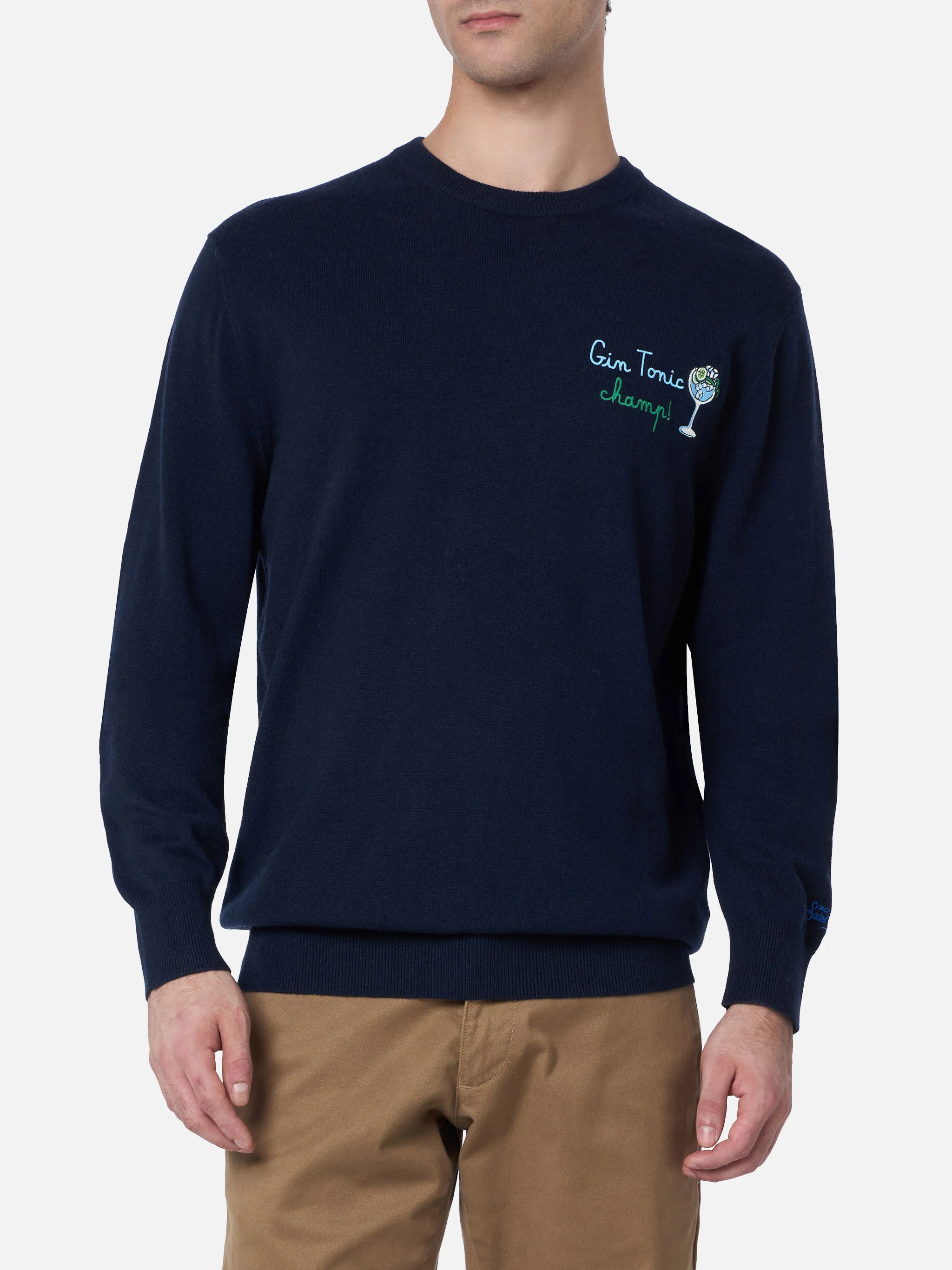 Crewneck Heron with cocktail Gin tonic champ embroidery - Image 2