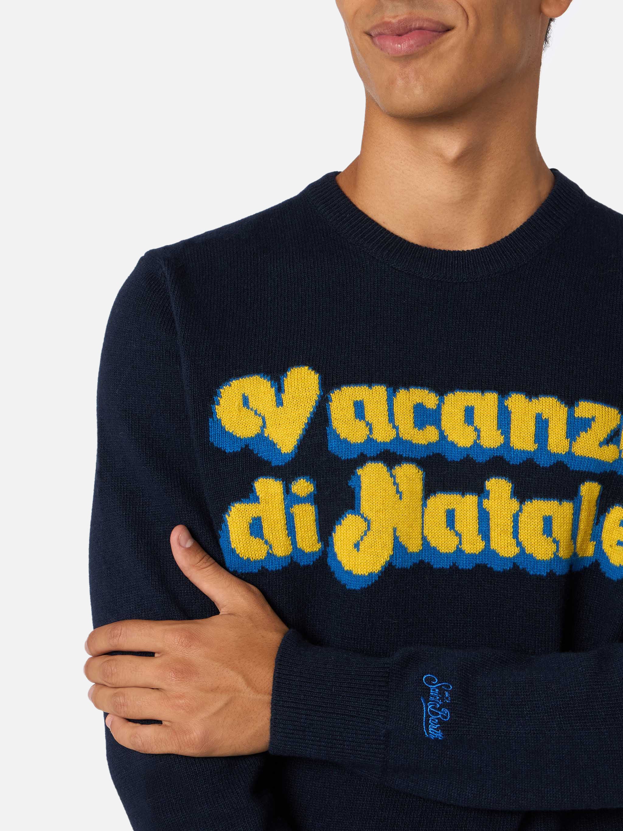 Crewneck Heron with Vacanze di Natale  jacquard | VACANZE DI NATALE SPECIAL EDITION - Image 2
