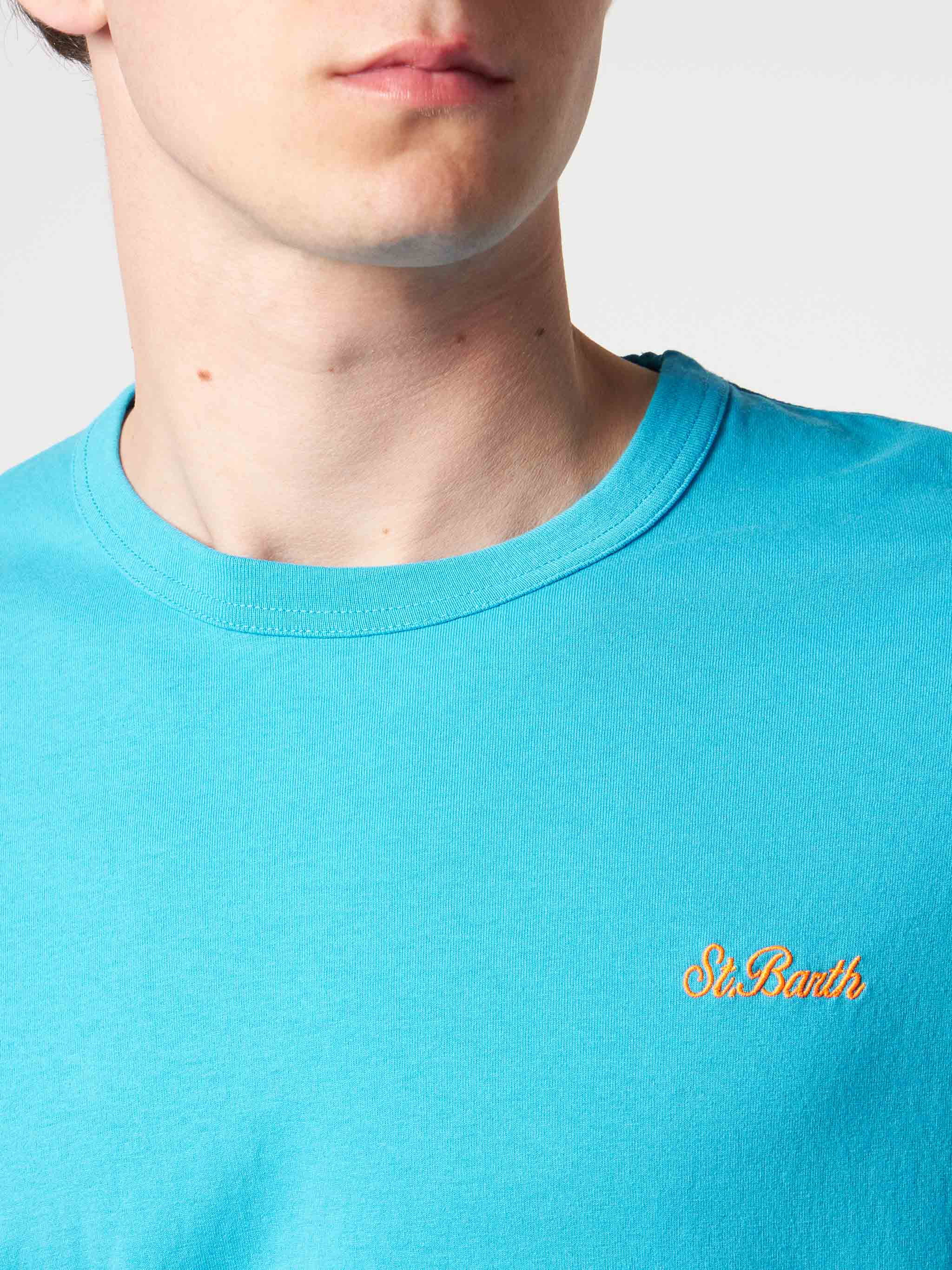 Dover light blue cotton t-shirt - Image 2