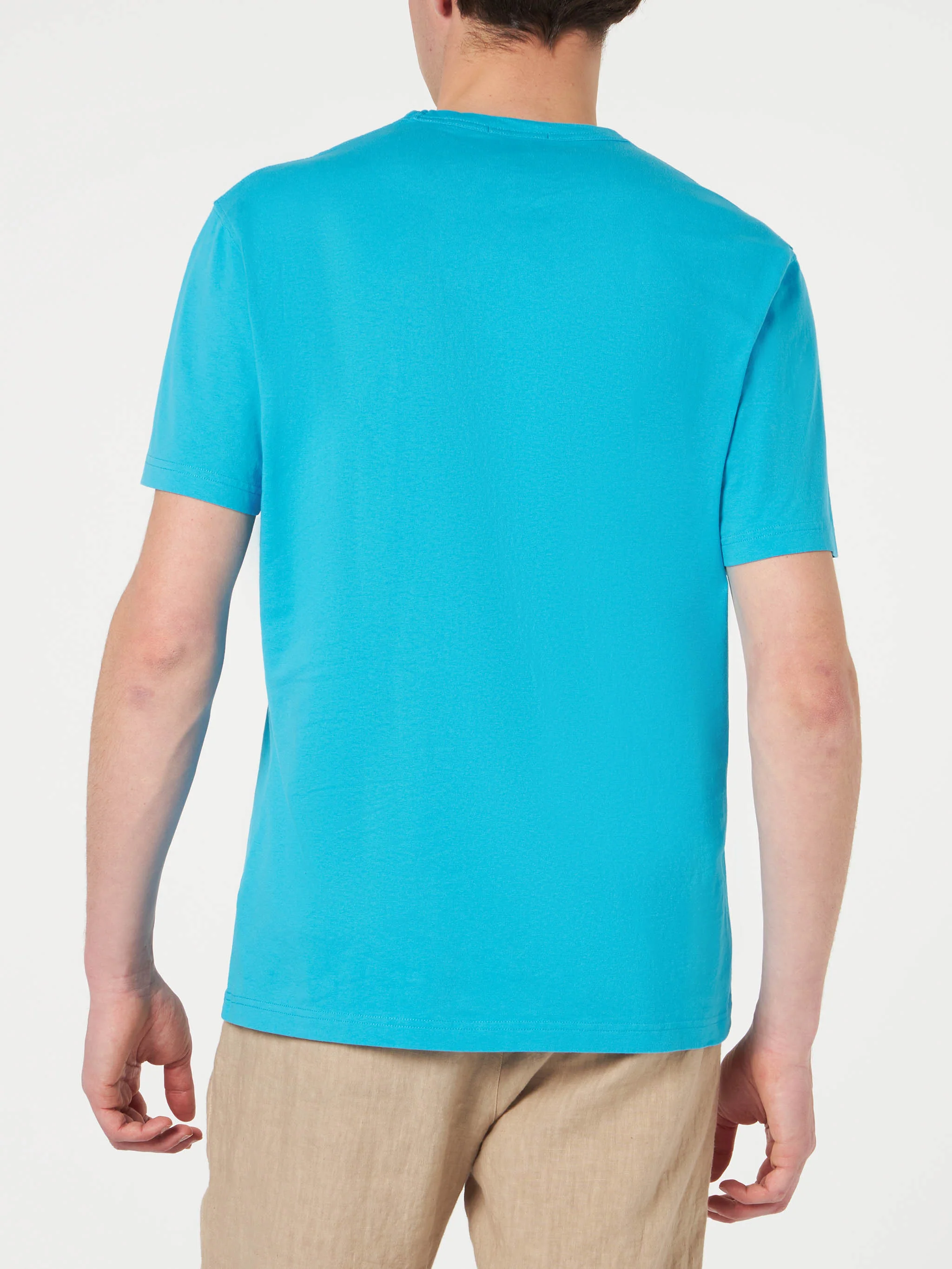 Dover light blue cotton t-shirt - Image 4