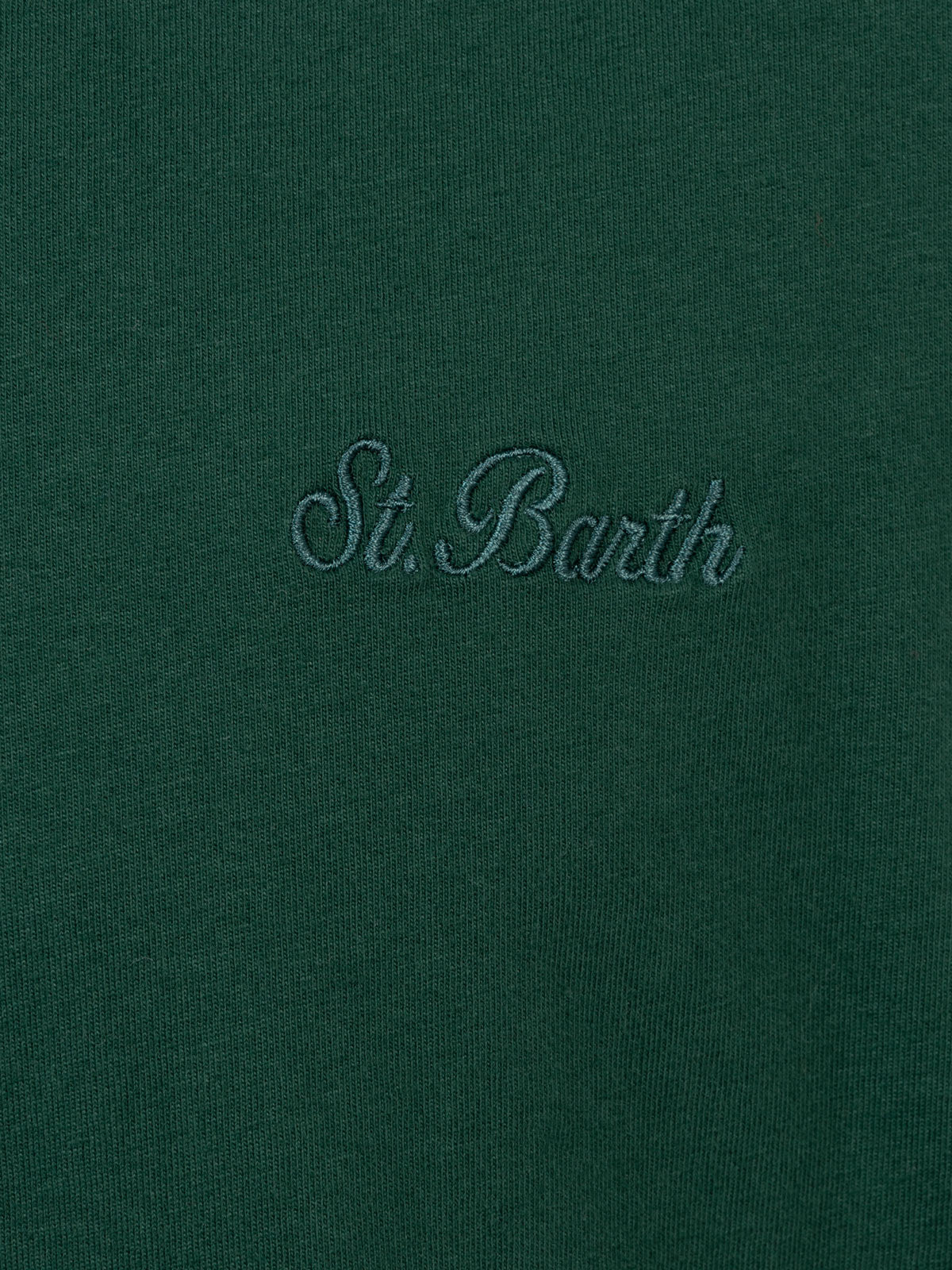 Arnott heavy cotton t-shirt in british green solid color with logo embroidery - Image 5