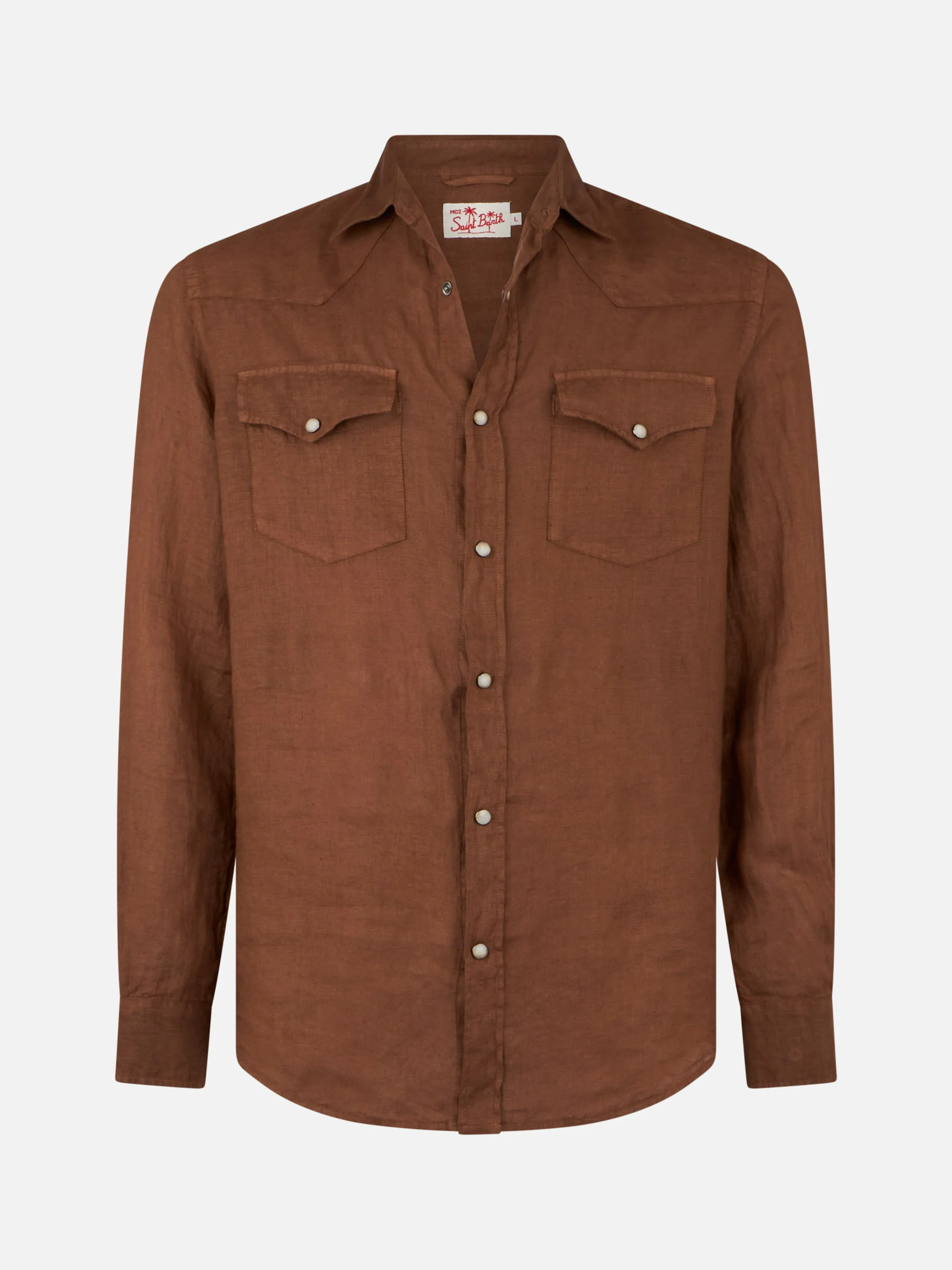 Greg brown linen shirt - Image 4