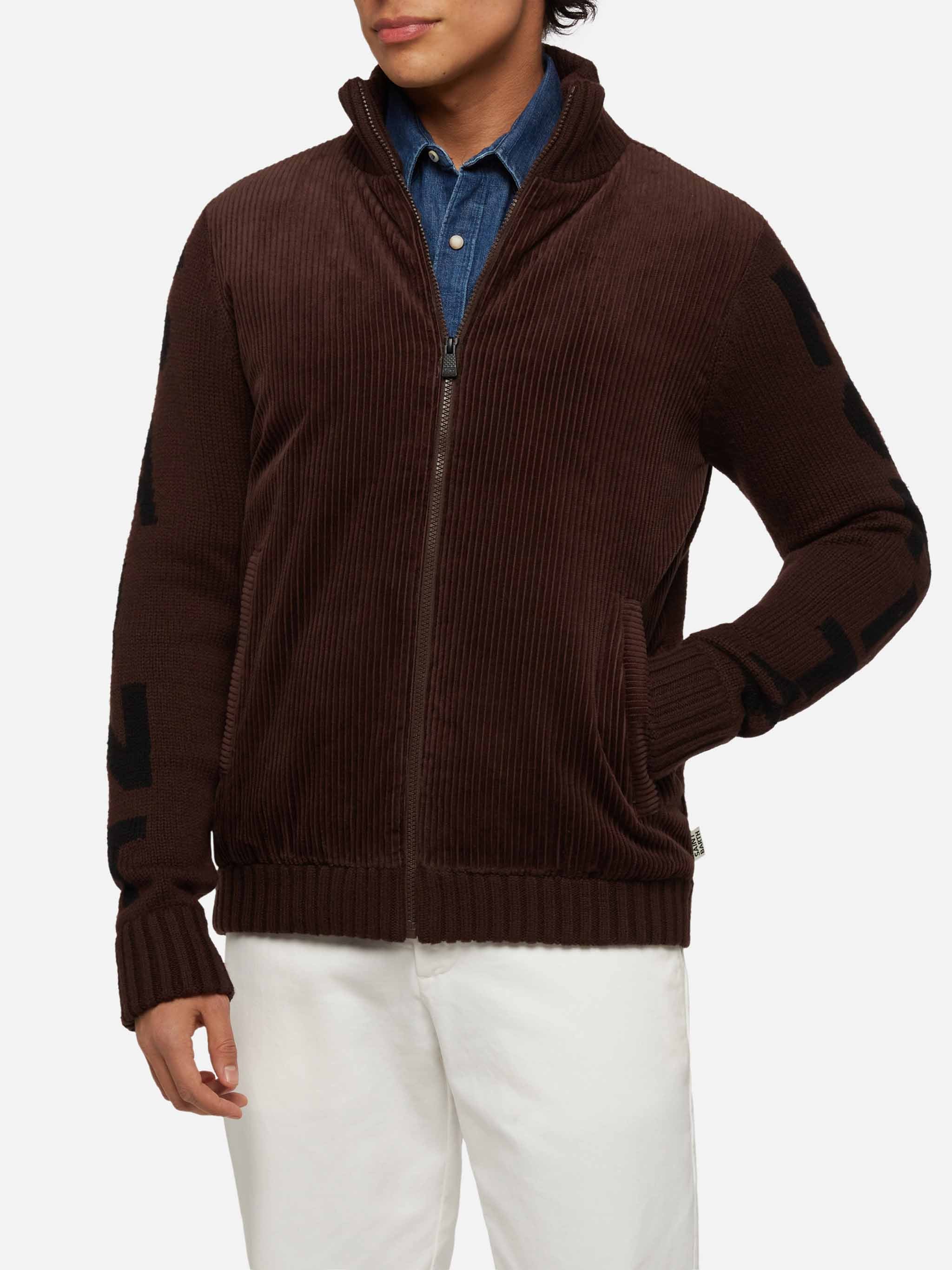 Whistler padded jacket with knitted sleeves