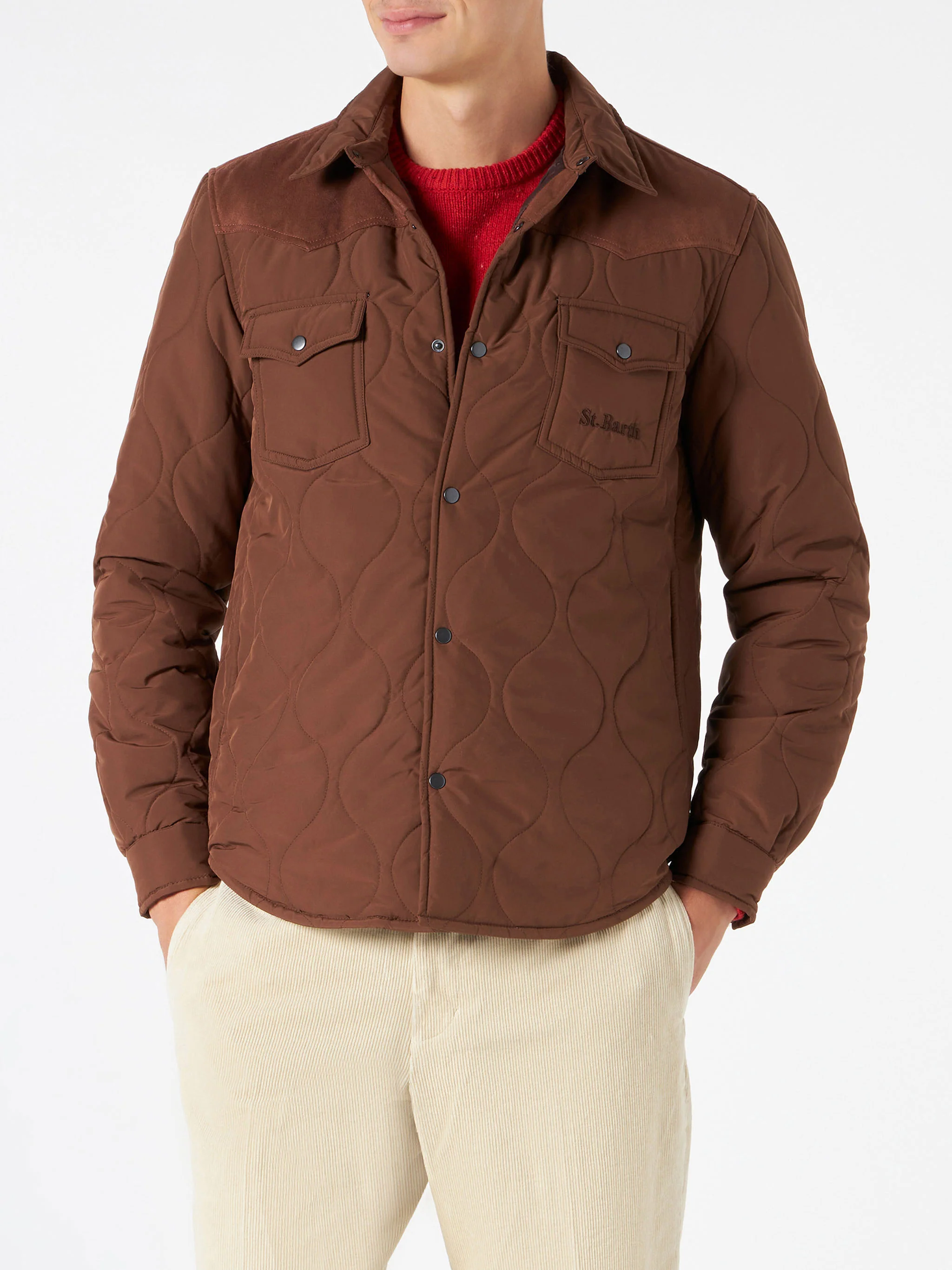 Chalet Tex brown padded overshirt - Image 2