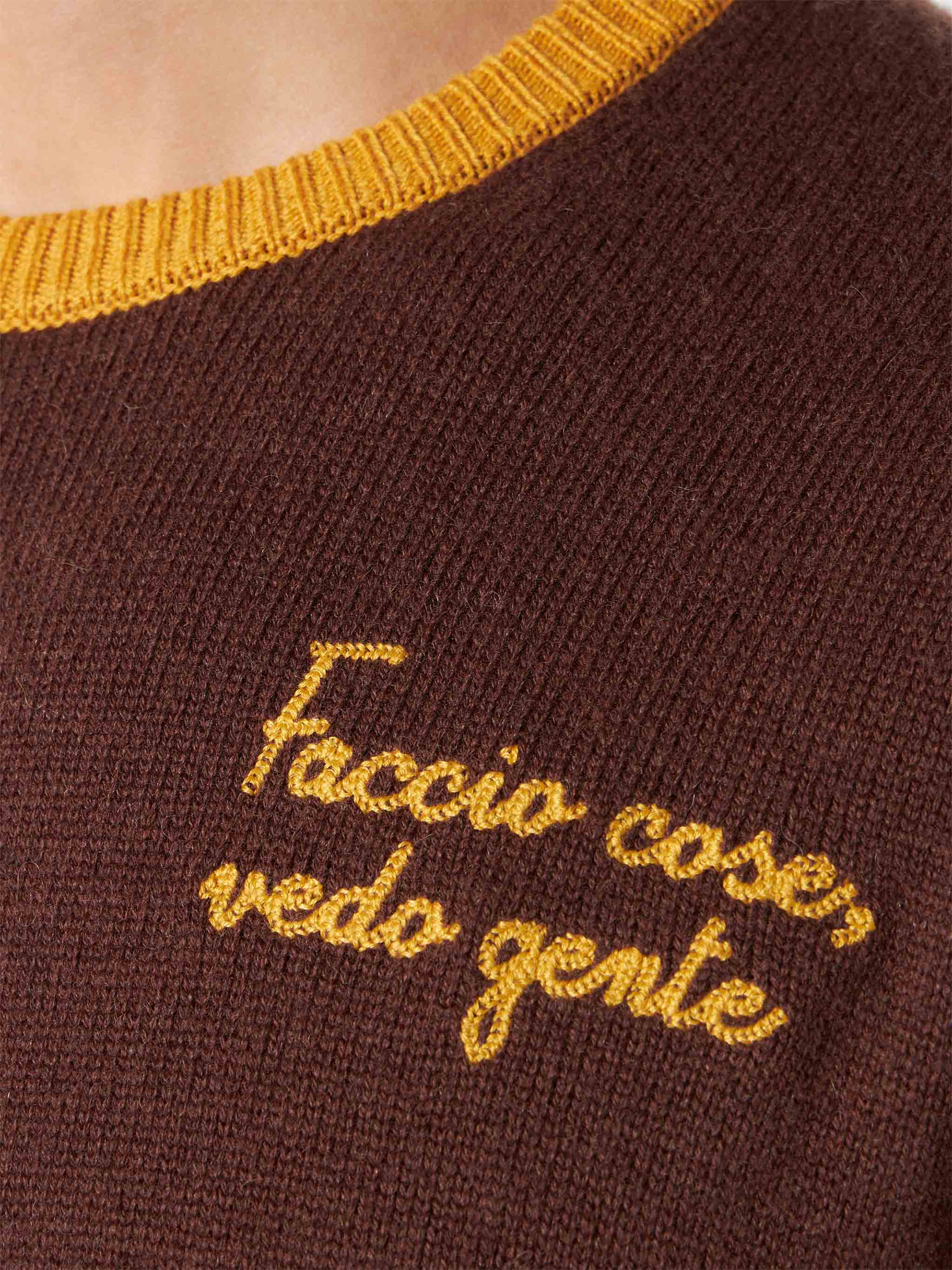 Heron Faccio cose, vedo gente embroidered sweater - Image 3