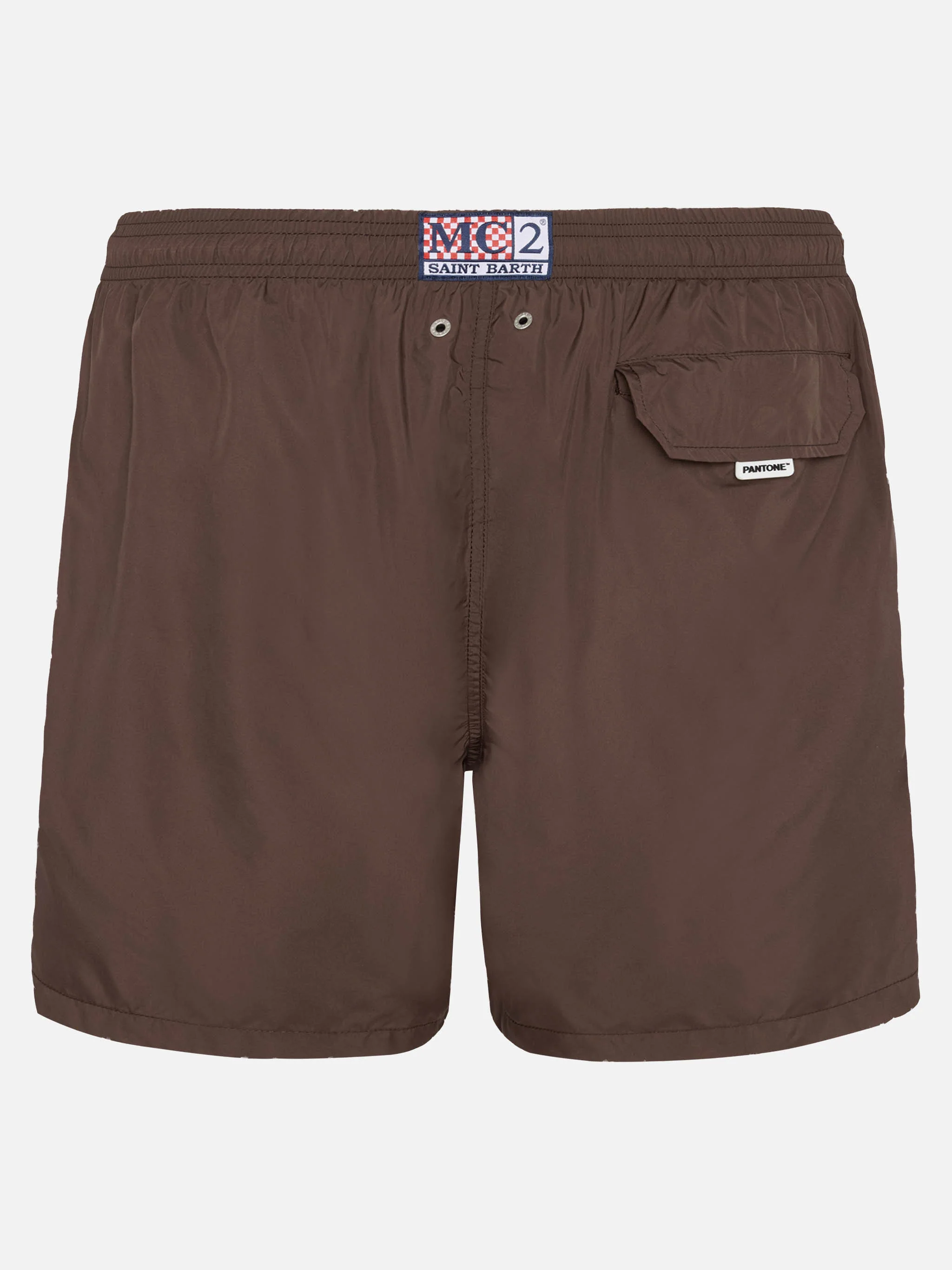 Lighting Pantone brown swim shorts in solid color | Special Edition - Image 2