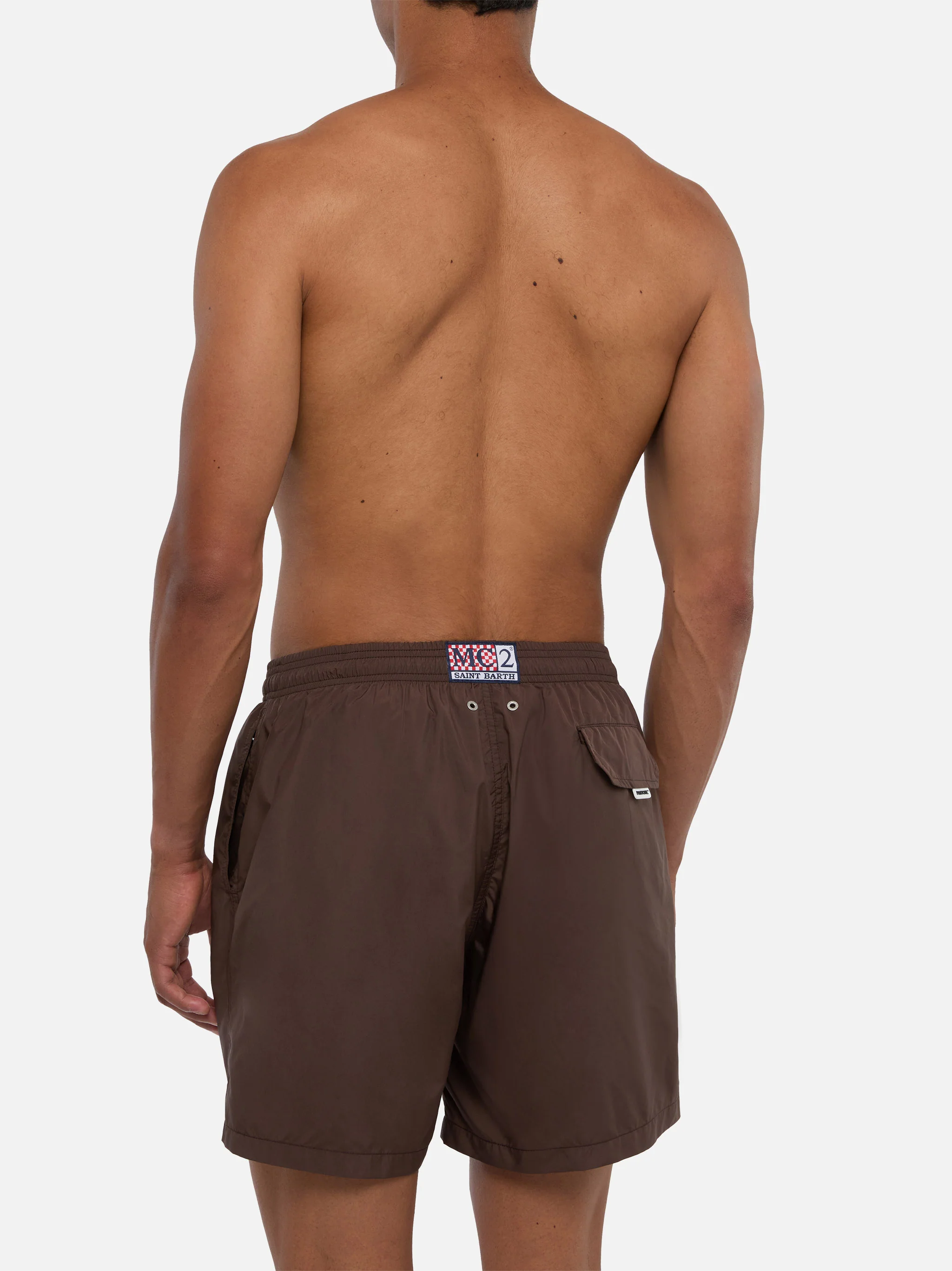Lighting Pantone brown swim shorts in solid color | Special Edition - Image 5