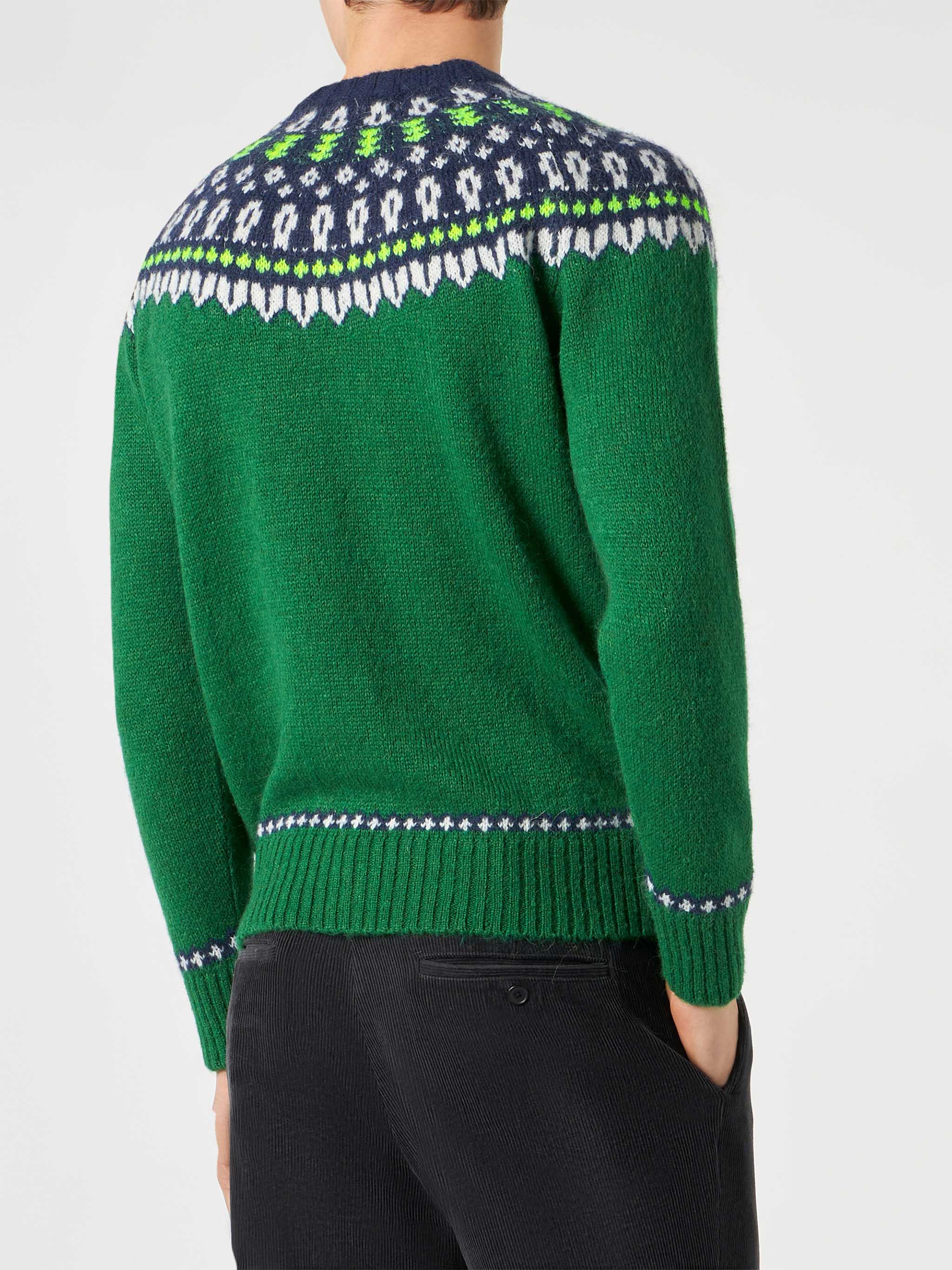 Crewneck sweater Heron with fair-isle jacquard - Image 3