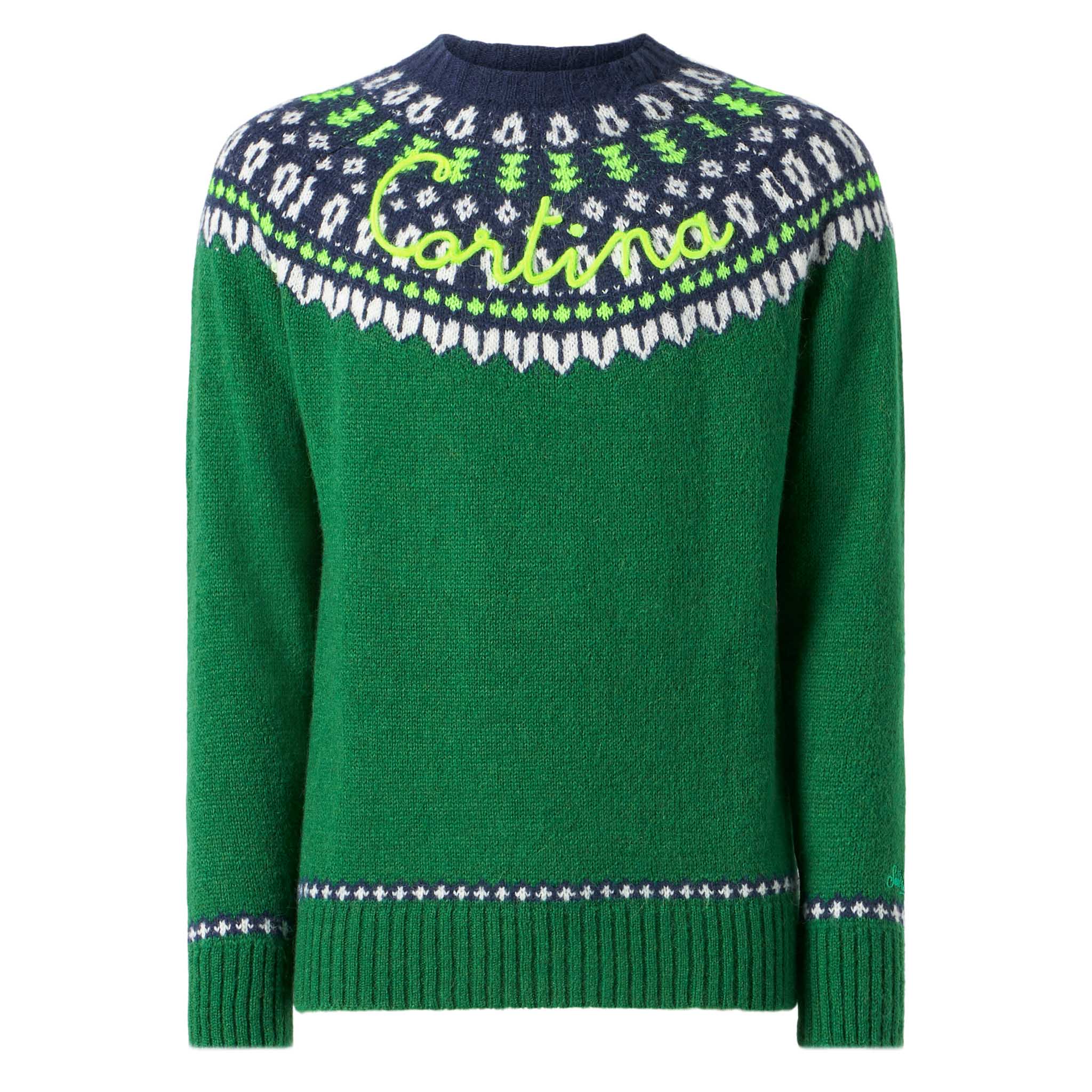 Crewneck sweater Heron with fair-isle jacquard - Image 4