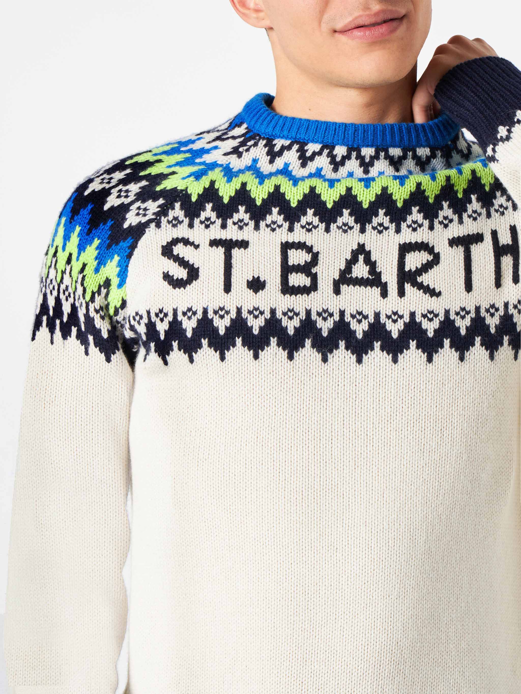 Crewneck sweater Heron with fair-isle jacquard - Image 2