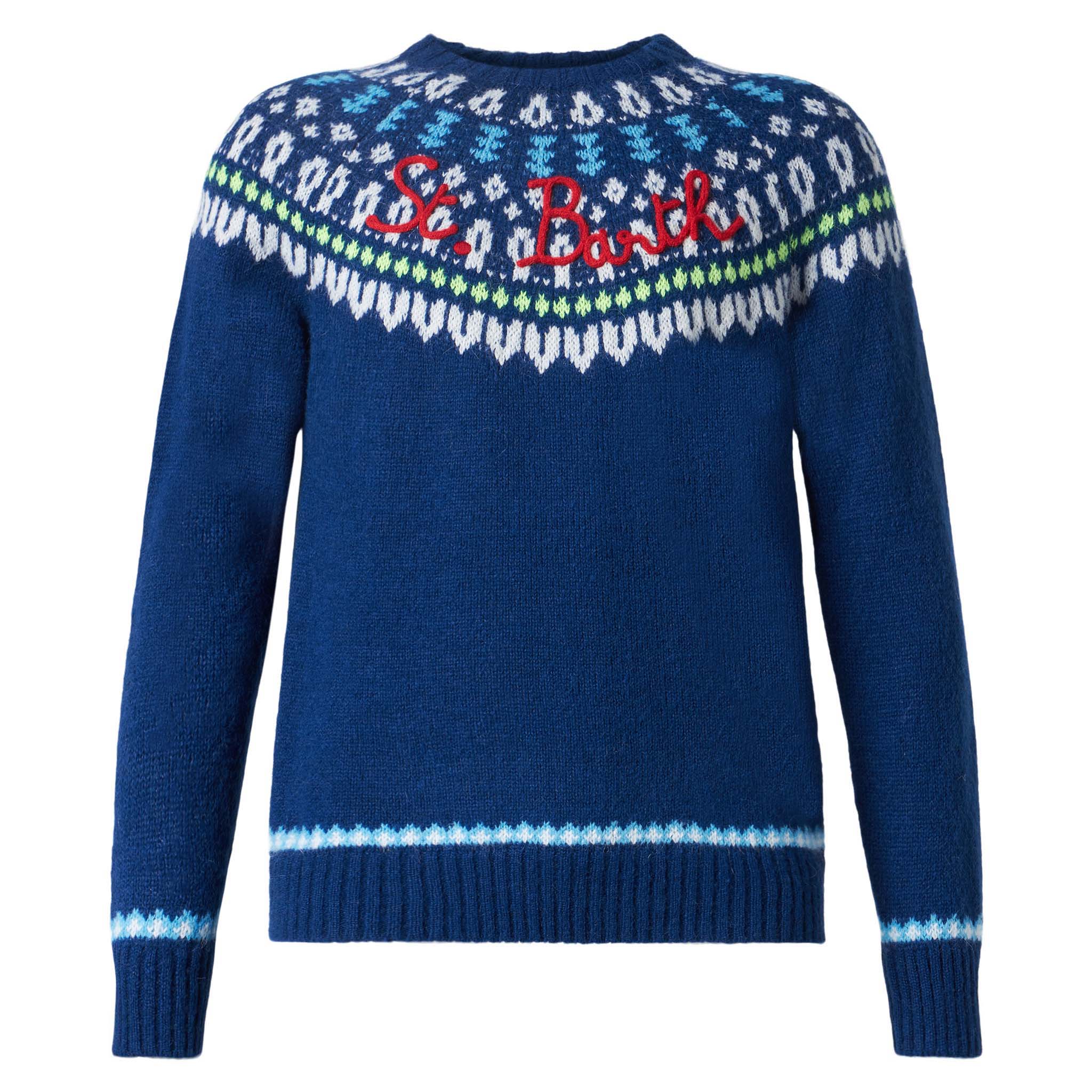 Crewneck sweater Heron with fair-isle jacquard - Image 4