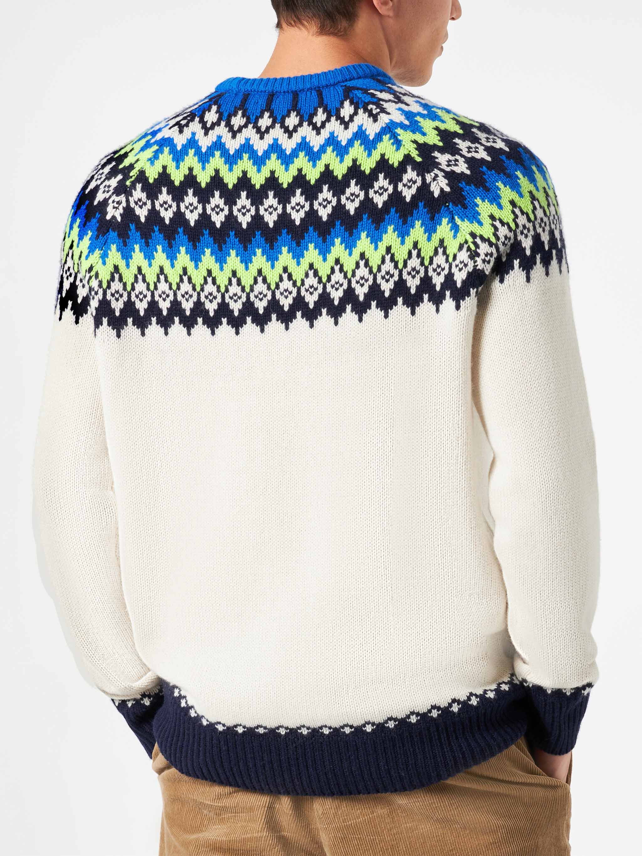 Crewneck sweater Heron with fair-isle jacquard - Image 3