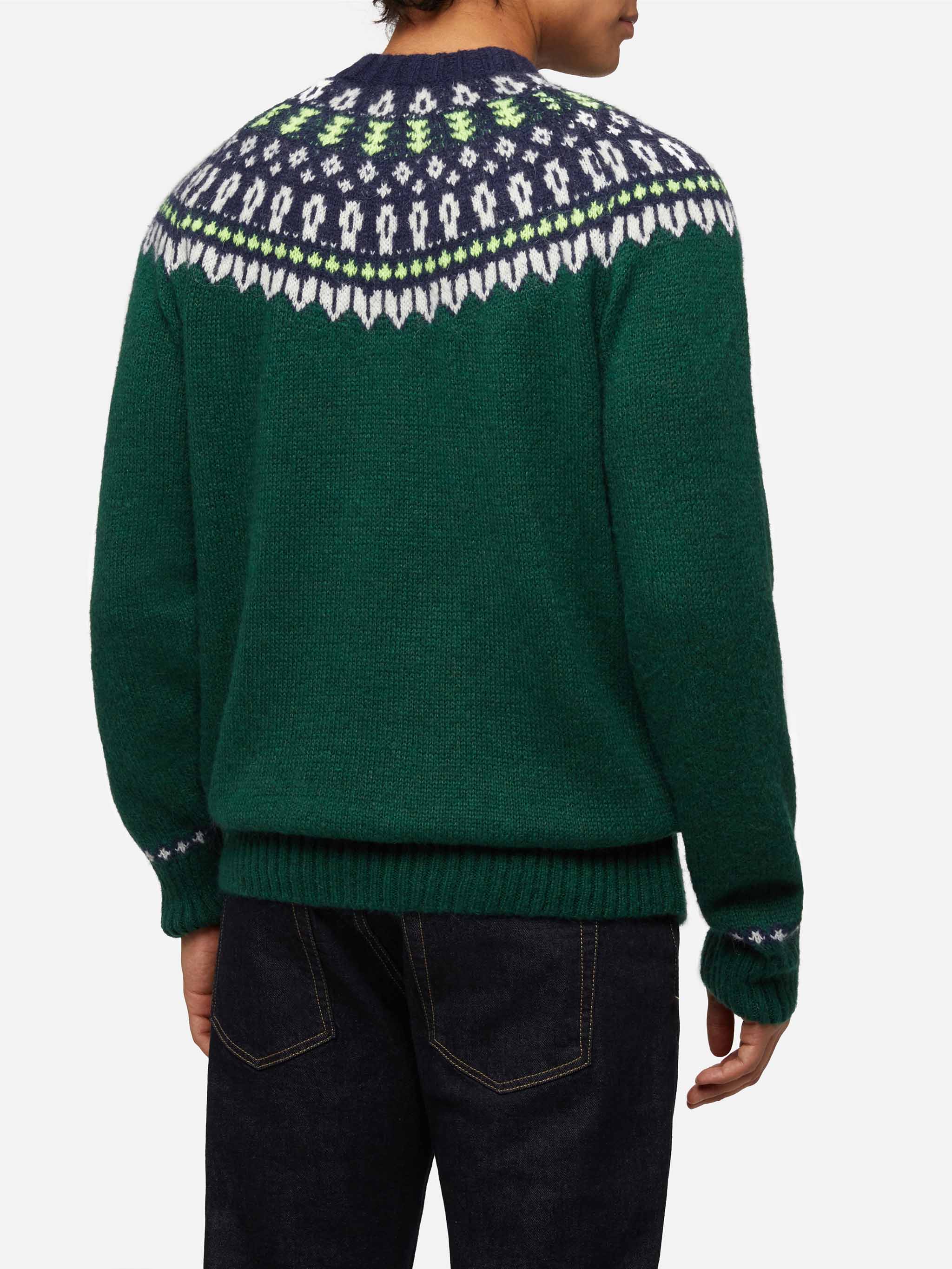 Alpaca sweater Heron Nordic Soft with fair isle jacquard and Courma embroidery - Image 3