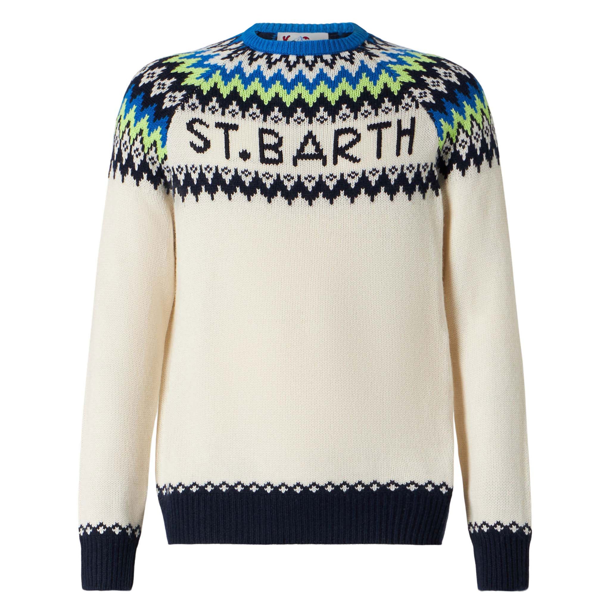 Crewneck sweater Heron with fair-isle jacquard - Image 4