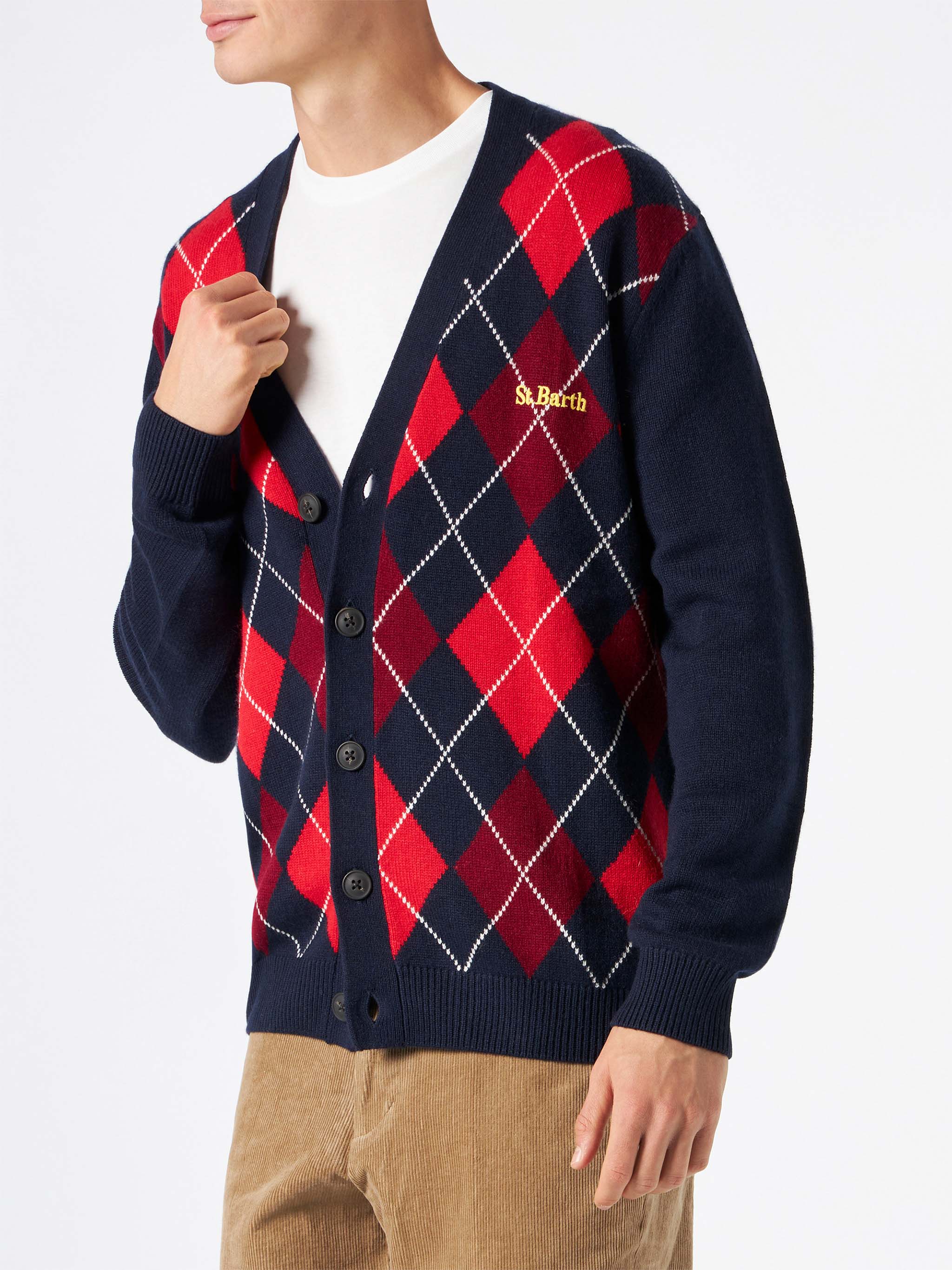 Jonan argyle jacquard cardigan - Image 2