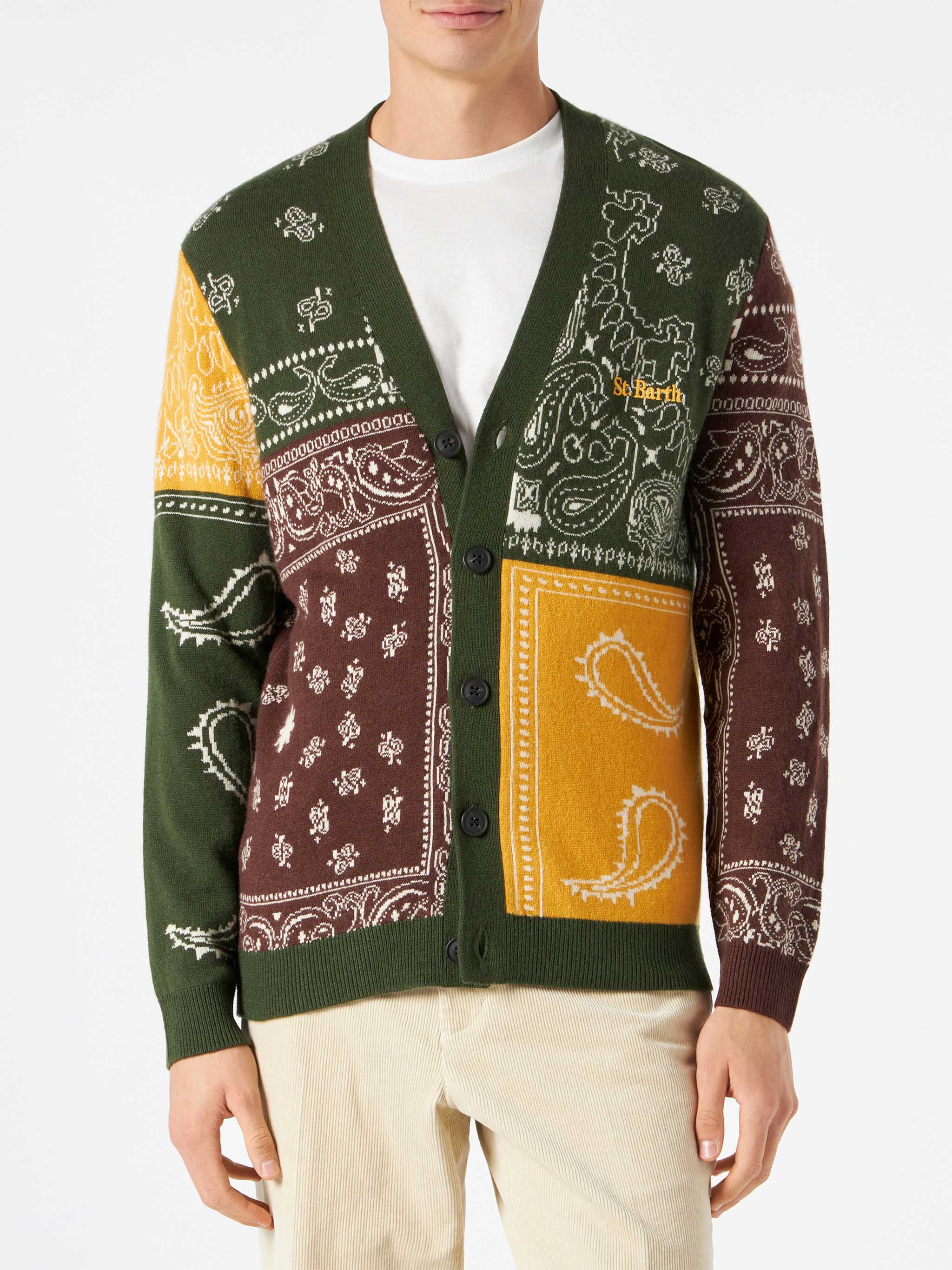 Jonan bandana print cardigan