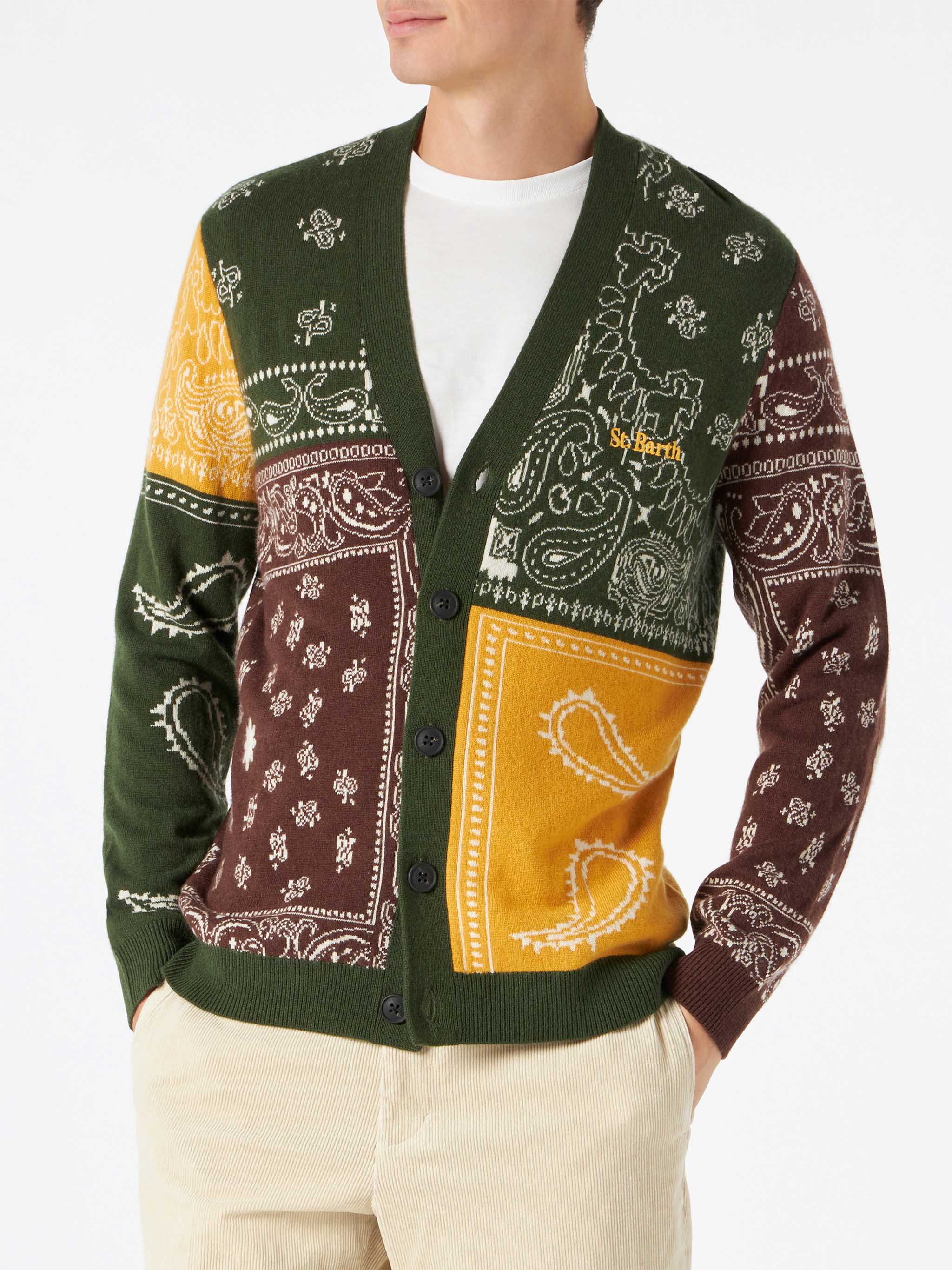 Jonan bandana print cardigan - Image 2