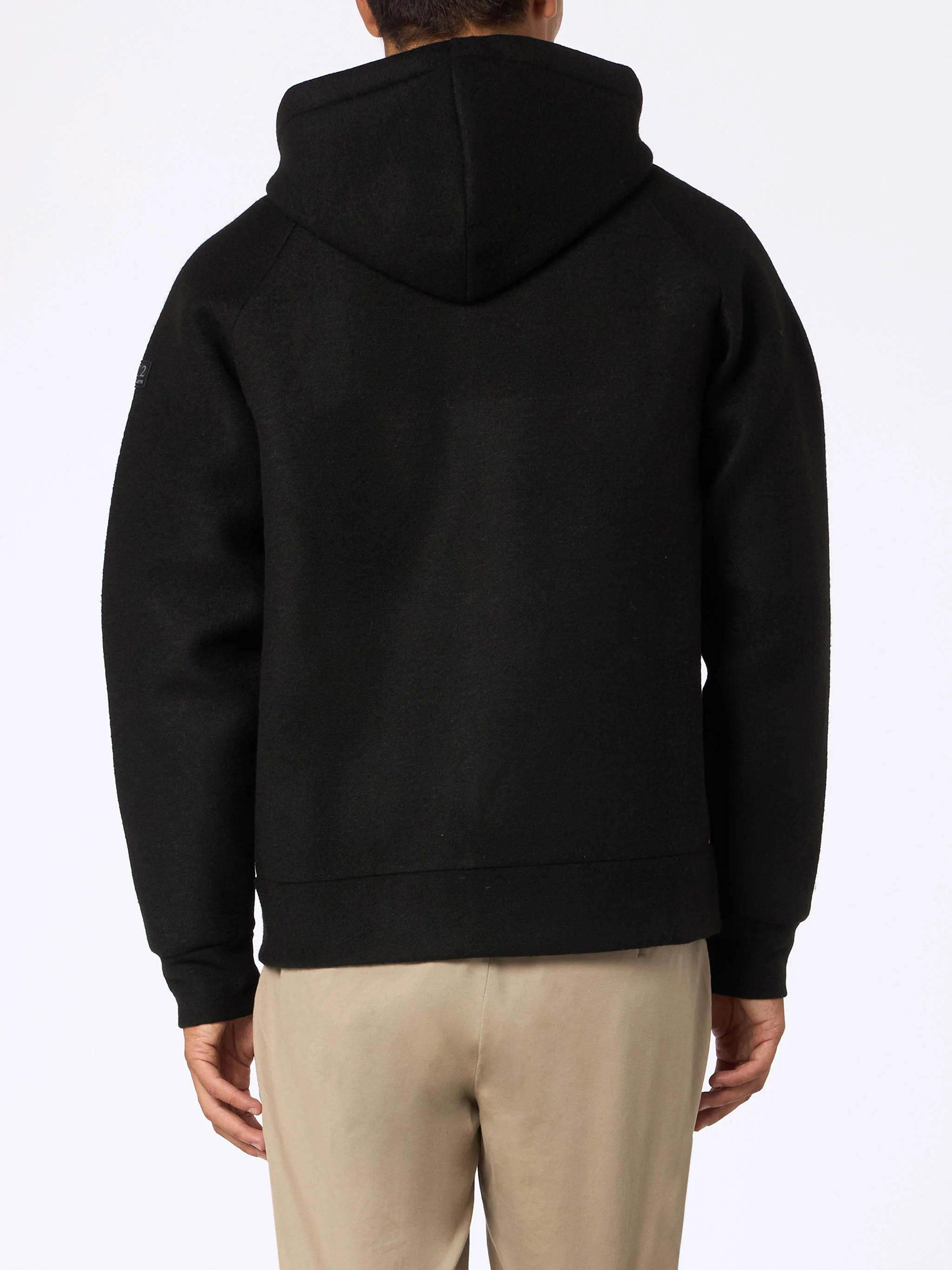 Carrel technical fabric sweatshirt in black solid color - Image 2