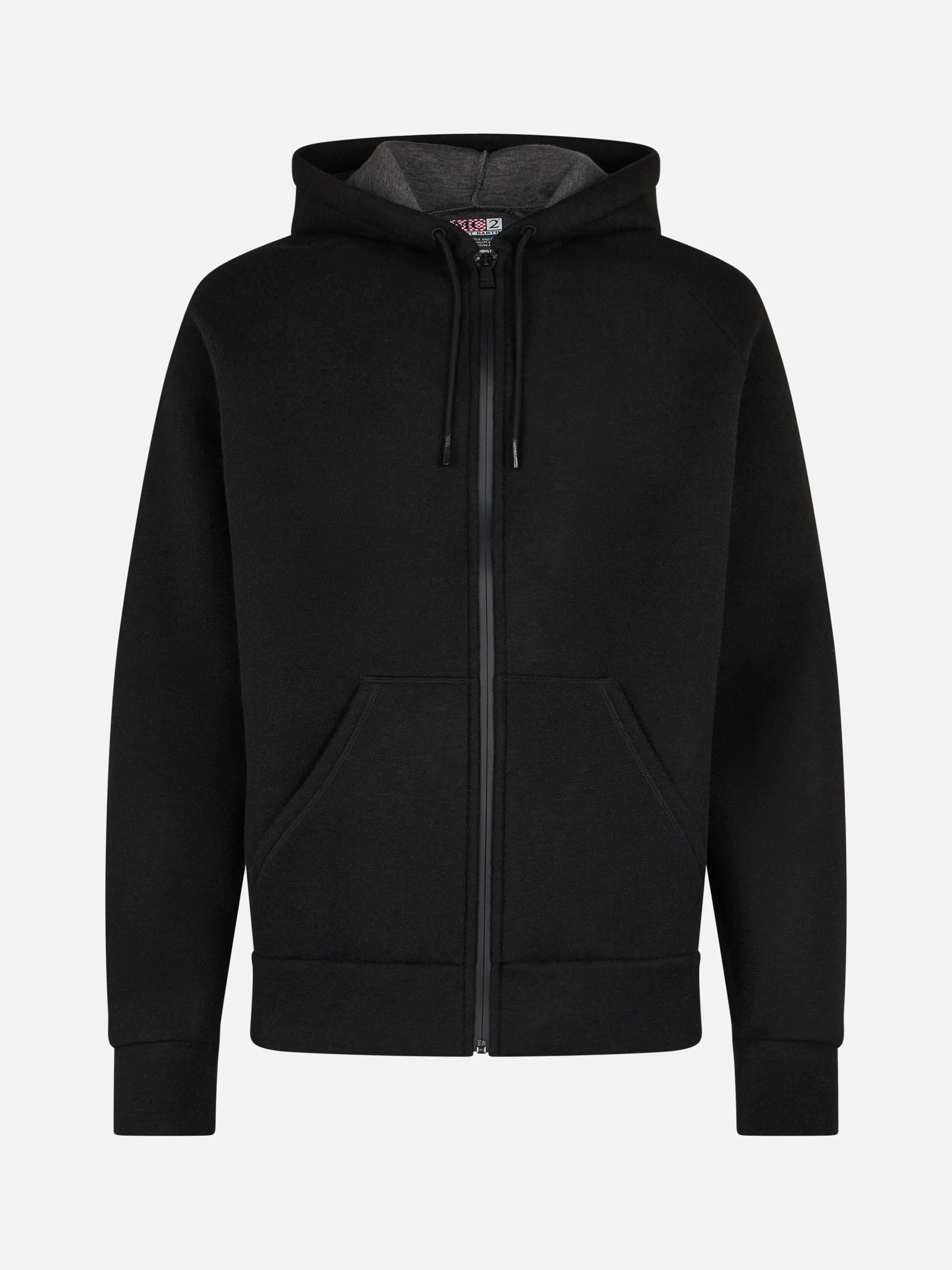 Carrel technical fabric sweatshirt in black solid color - Image 4