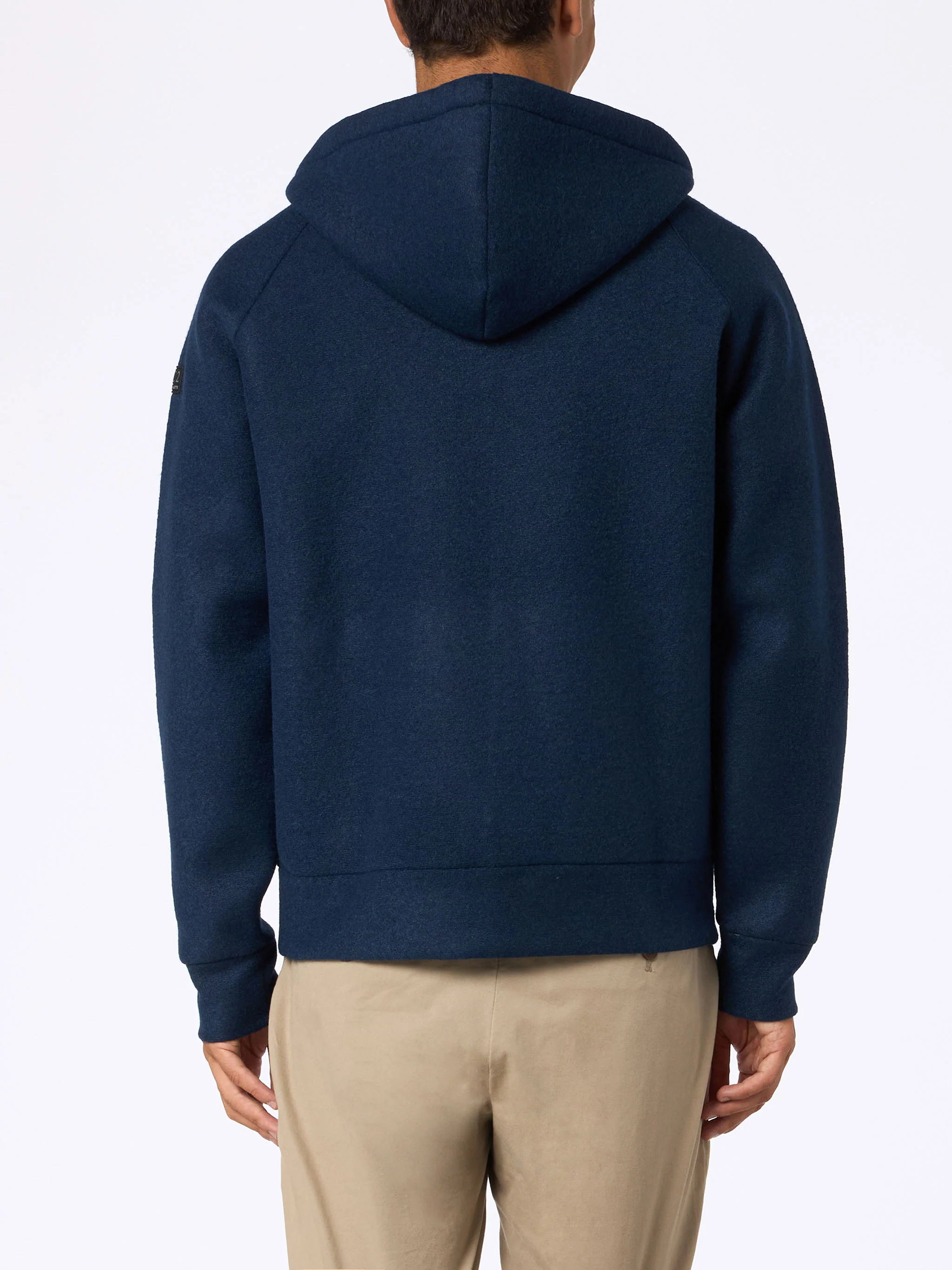 Carrel technical fabric sweatshirt in navy blue solid color - Image 2