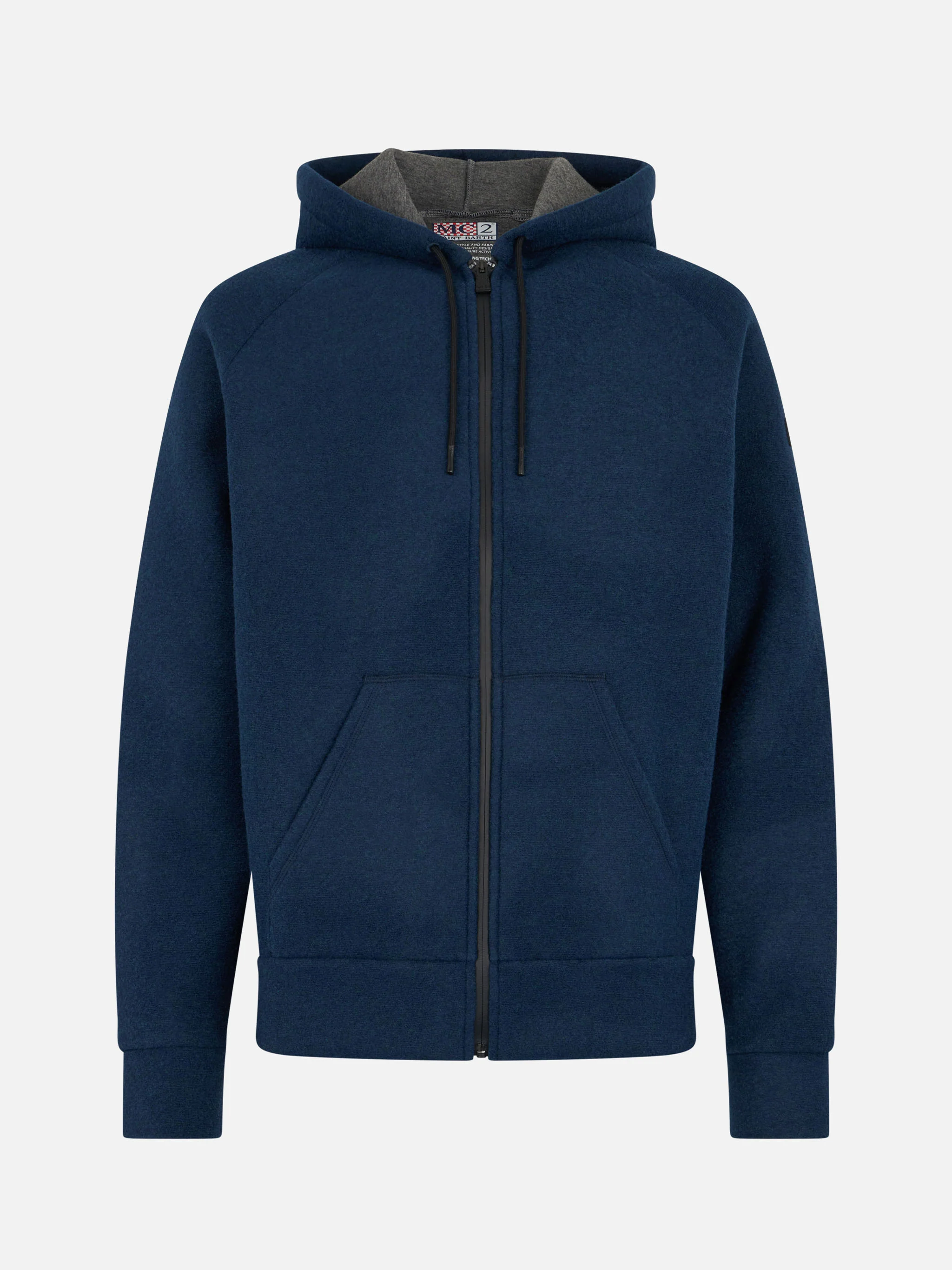 Carrel technical fabric sweatshirt in navy blue solid color - Image 4