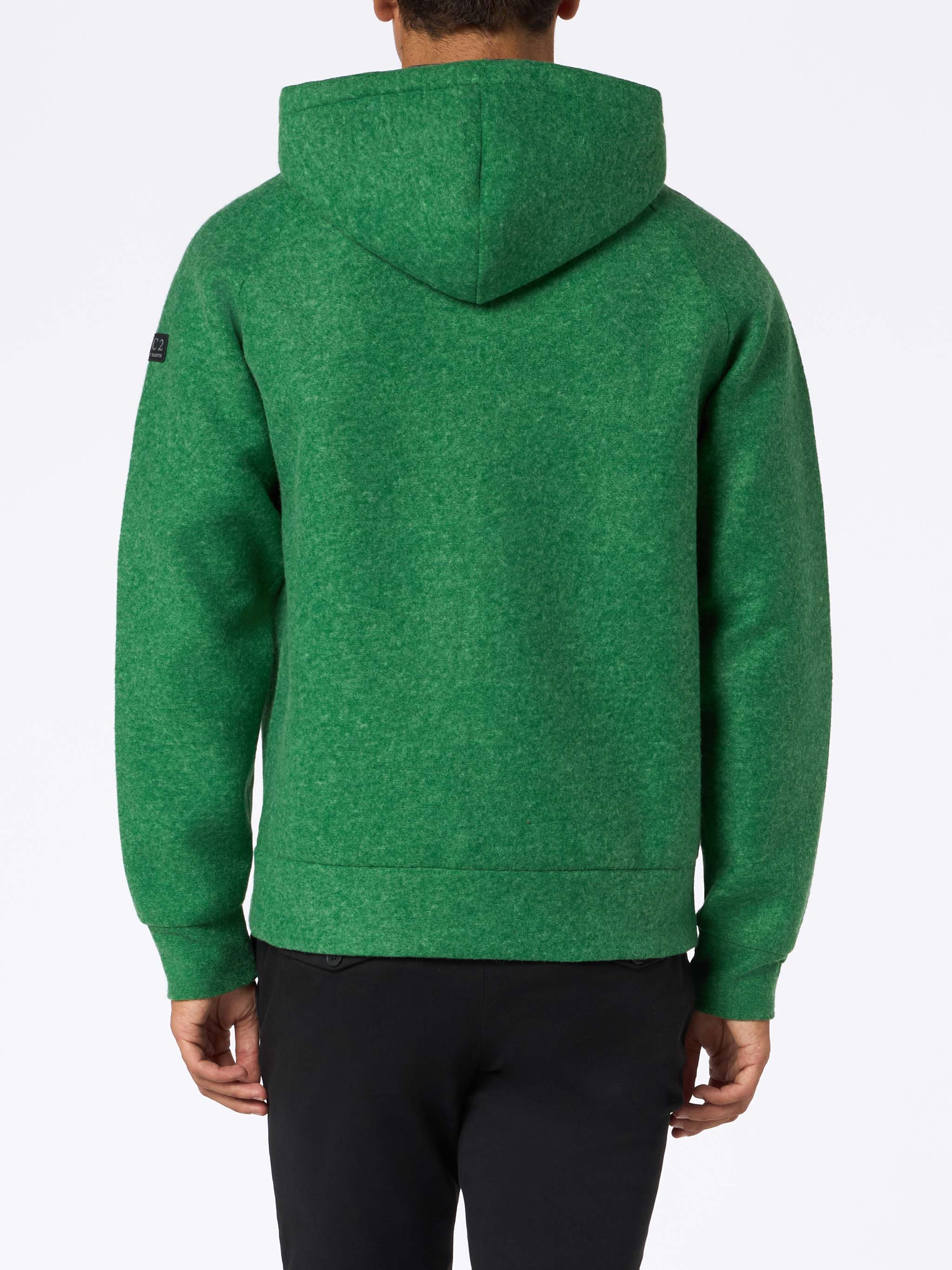 Carrel technical fabric sweatshirt in green solid color - Image 2