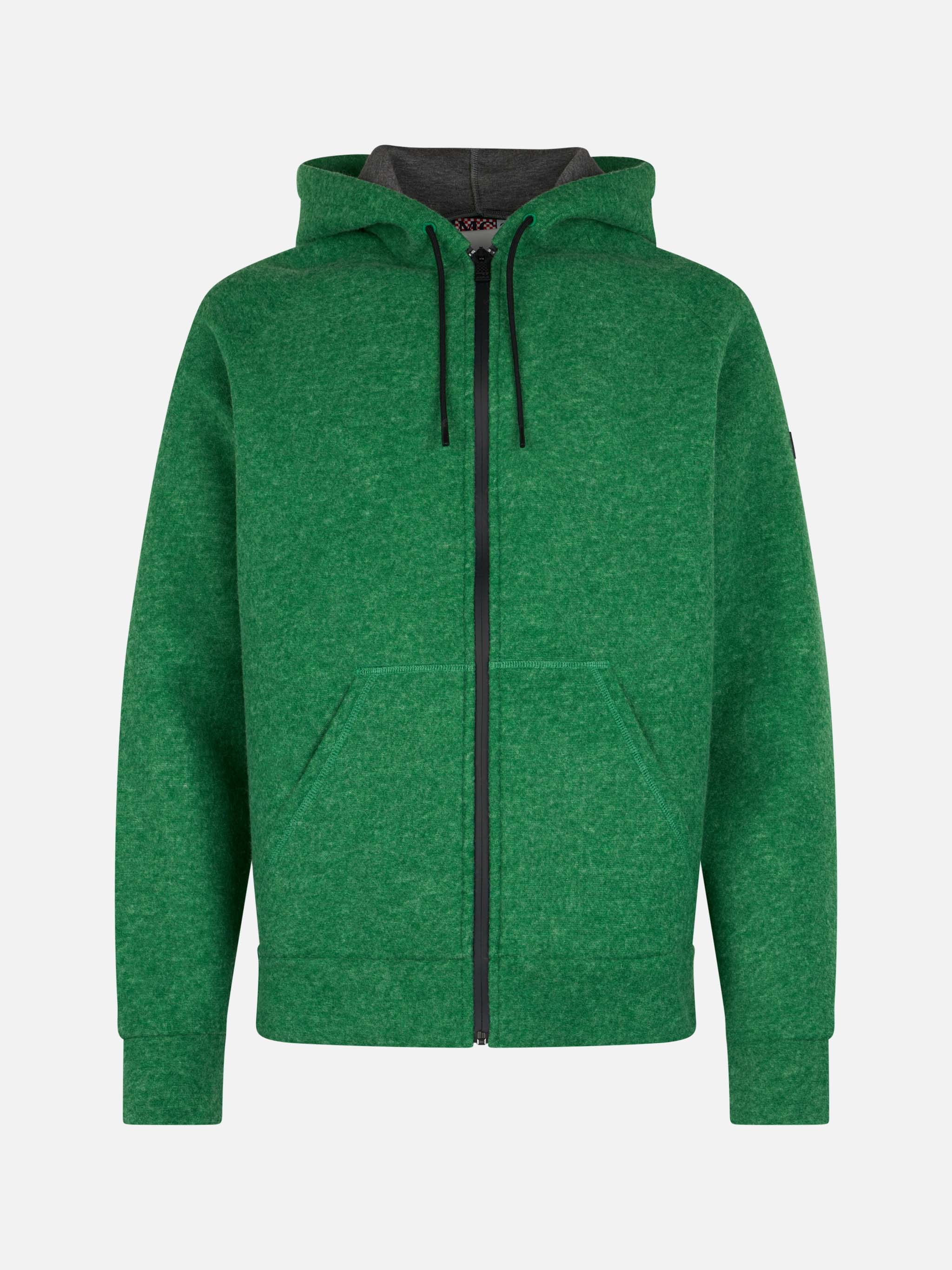 Carrel technical fabric sweatshirt in green solid color - Image 4