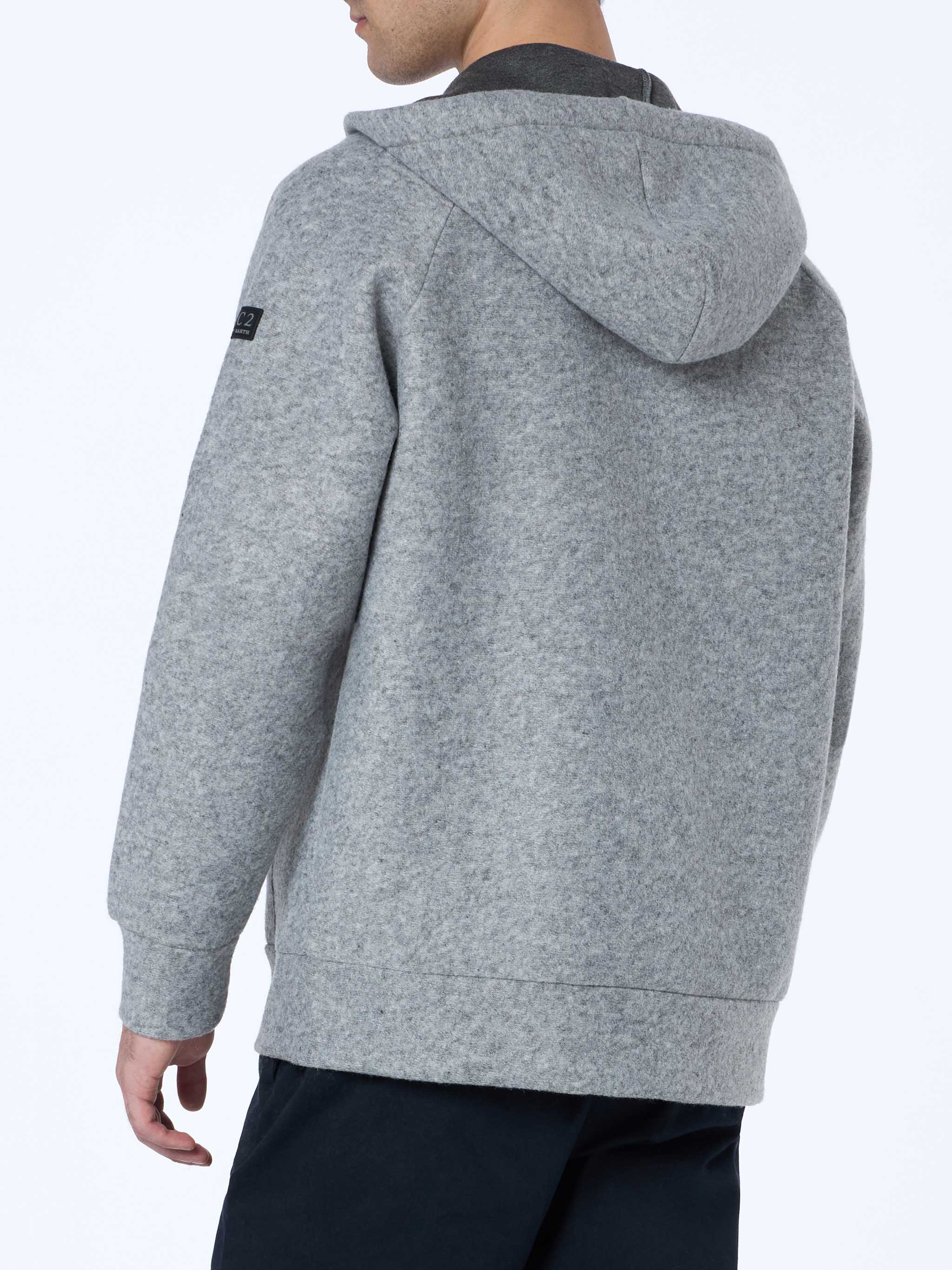Carrel technical fabric sweatshirt in grey melange solid color - Image 3