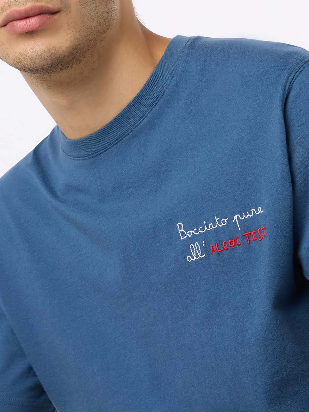 Portofino t-shirt with Bocciato pure all’alcol test embroidery - Image 2
