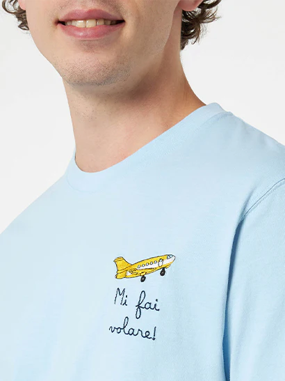 Portofino t-shirt with Mi fai volare embroidery - Image 2