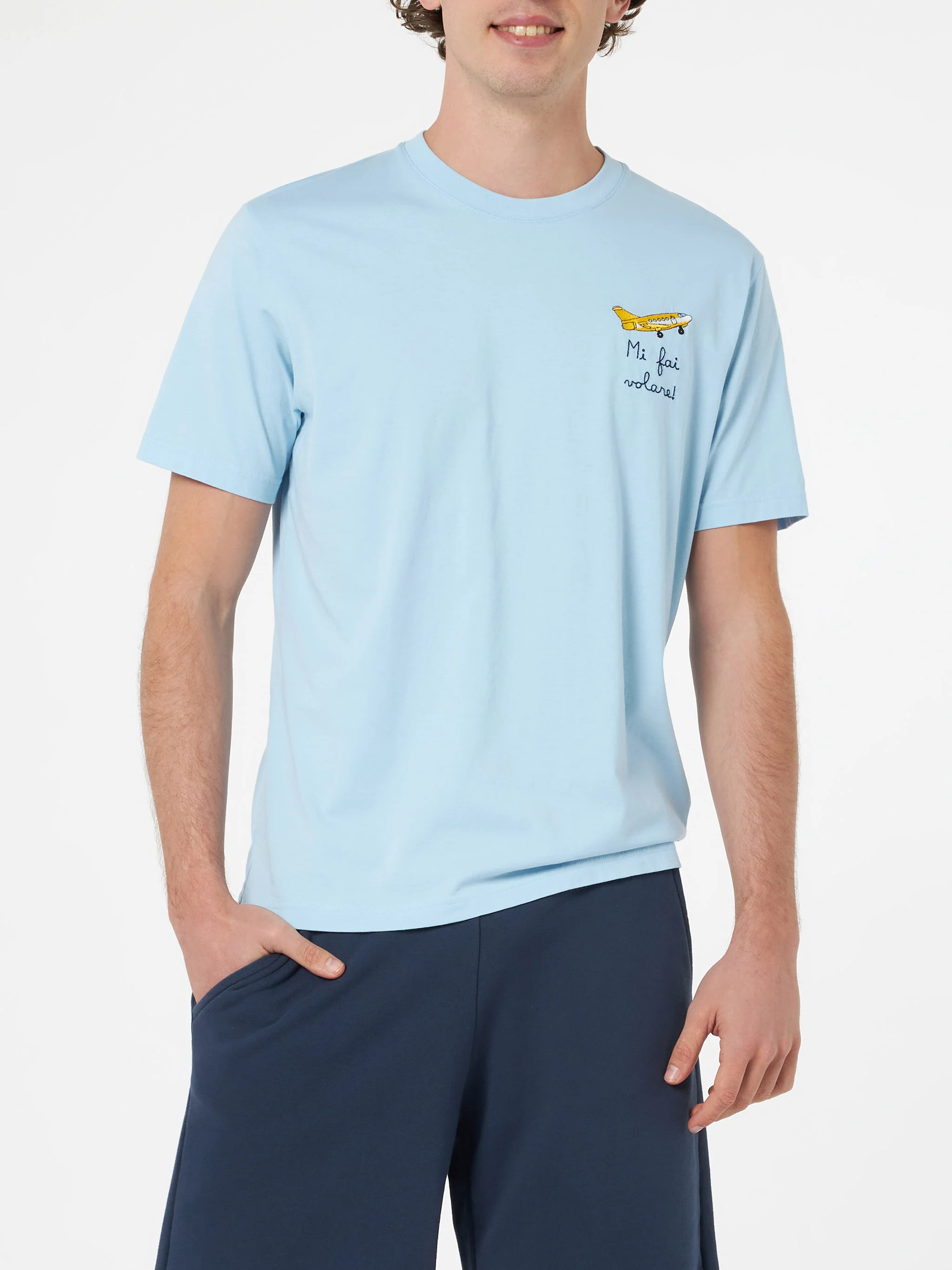Portofino t-shirt with Mi fai volare embroidery - Image 3