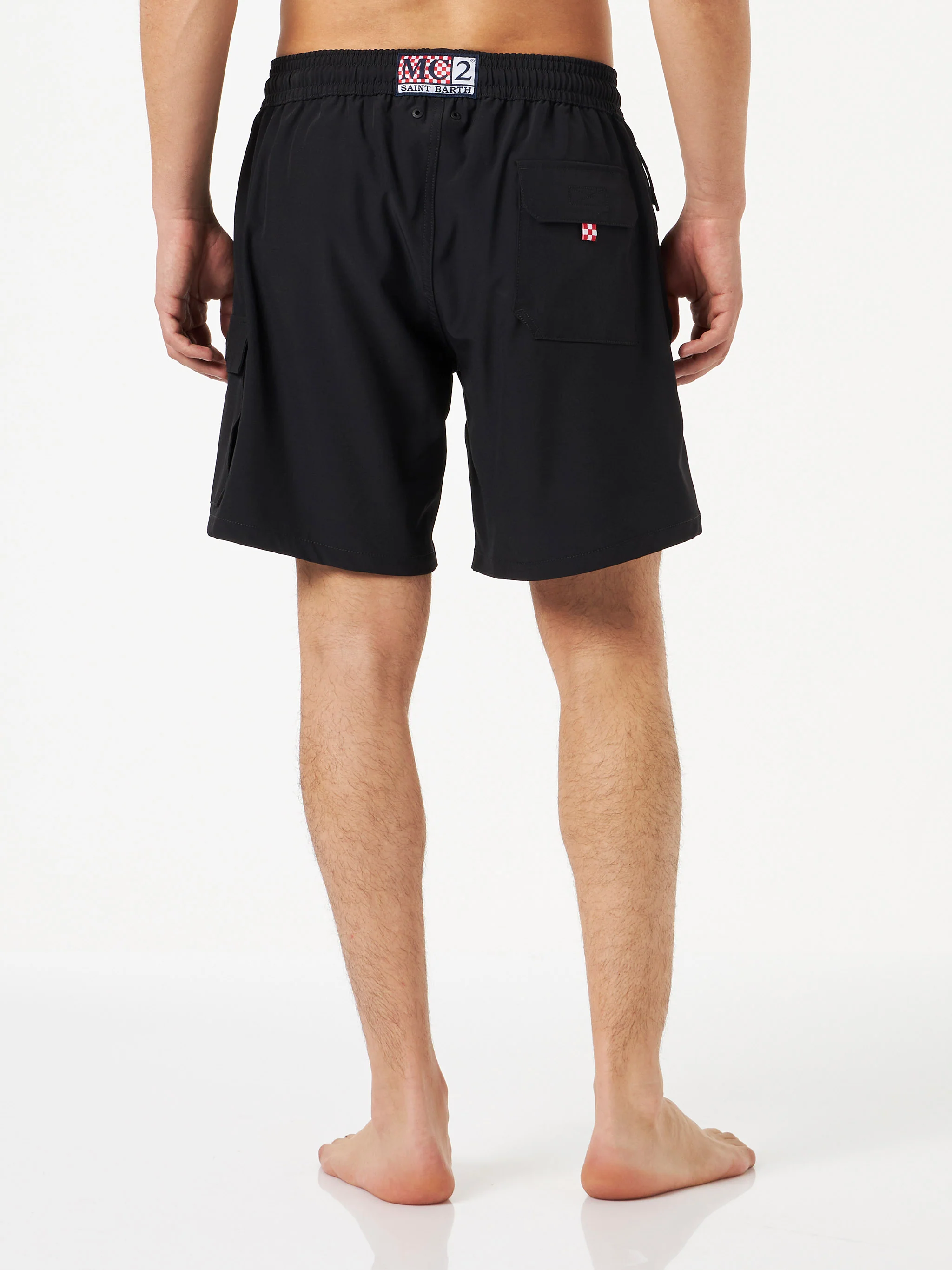 Comfort stretch swim shorts in black - Image 4