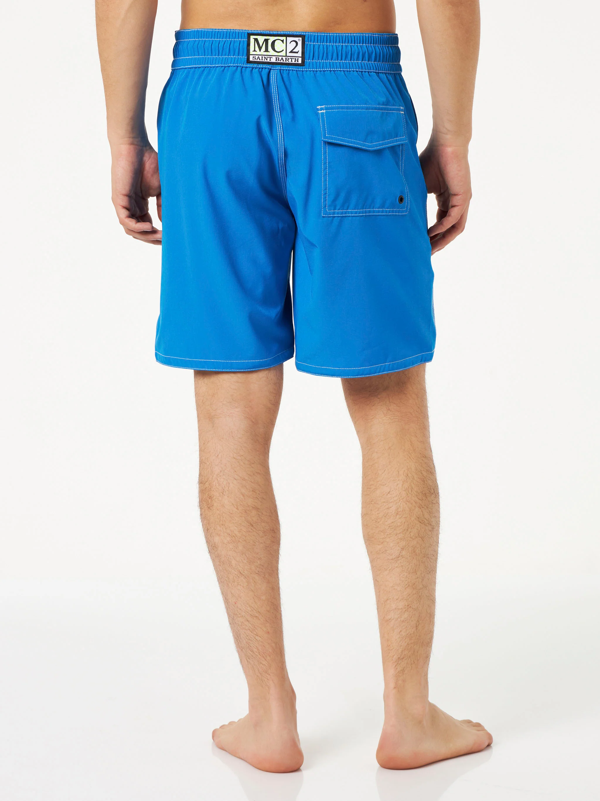 Long stretch bluette Comfort Surf swim shorts - Image 4