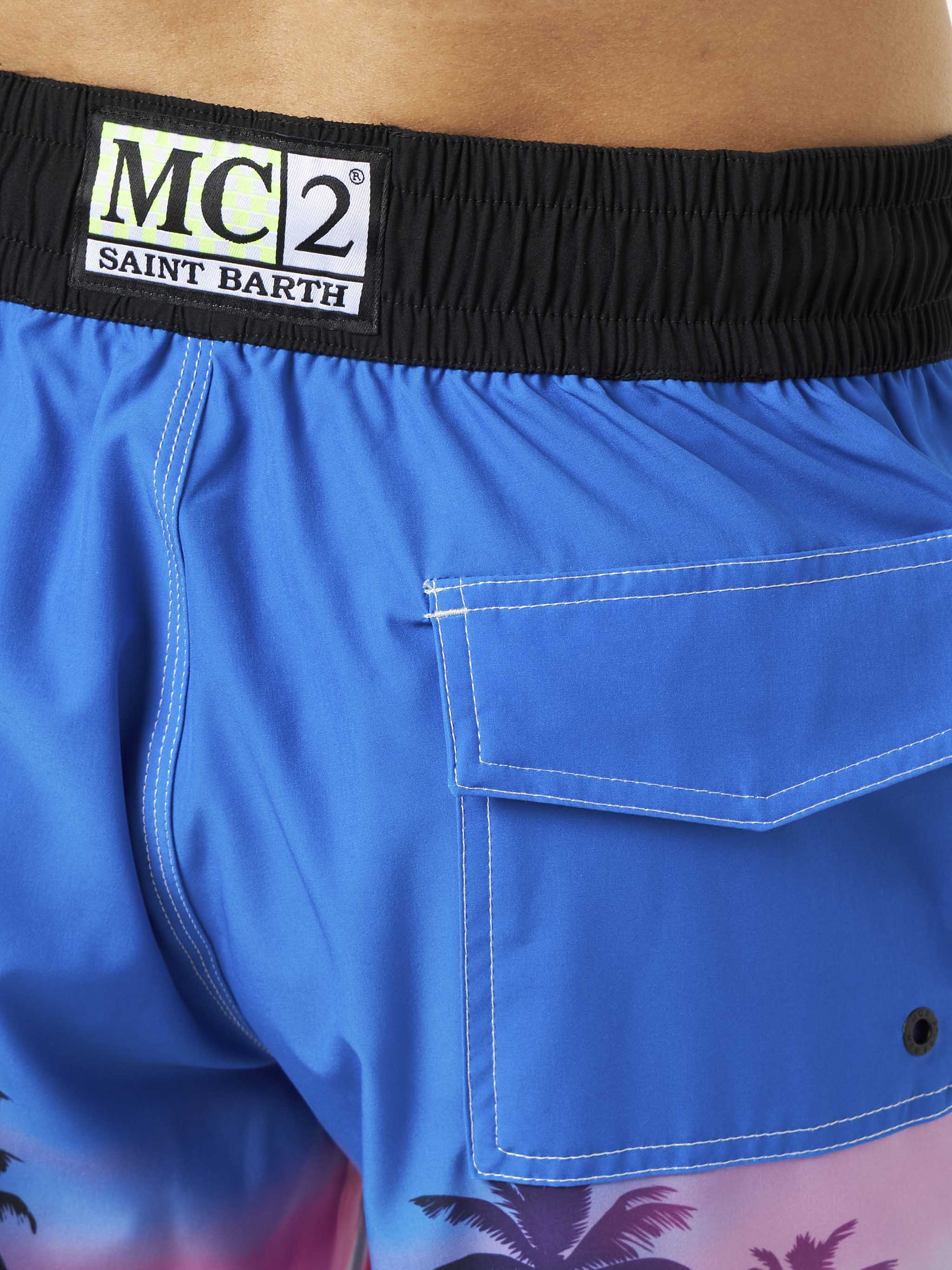Comfort Surf fluo palm print swim shorts - Image 4