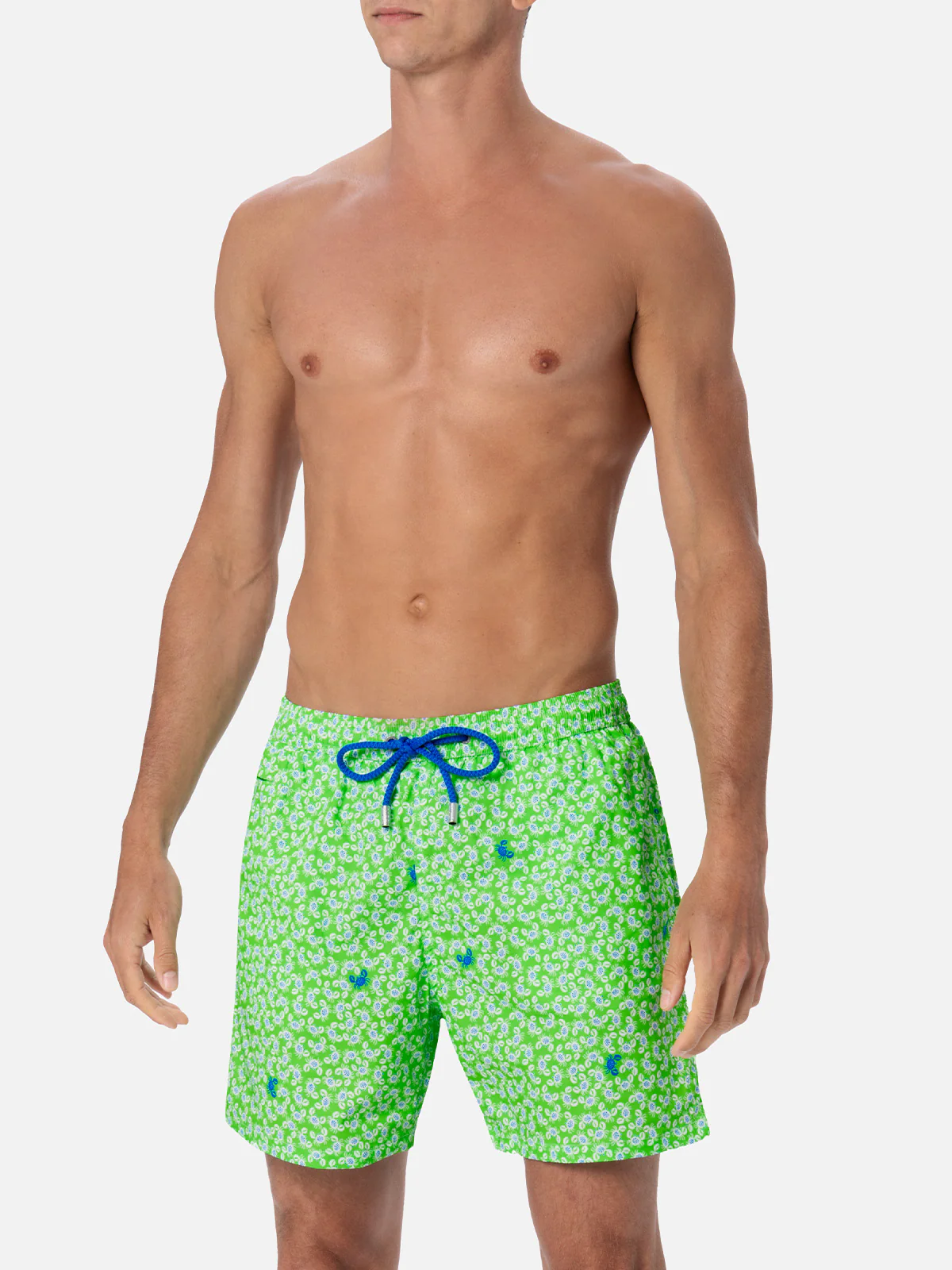 Comfort Light classic stretch swim shorts with crabs print - Image 3