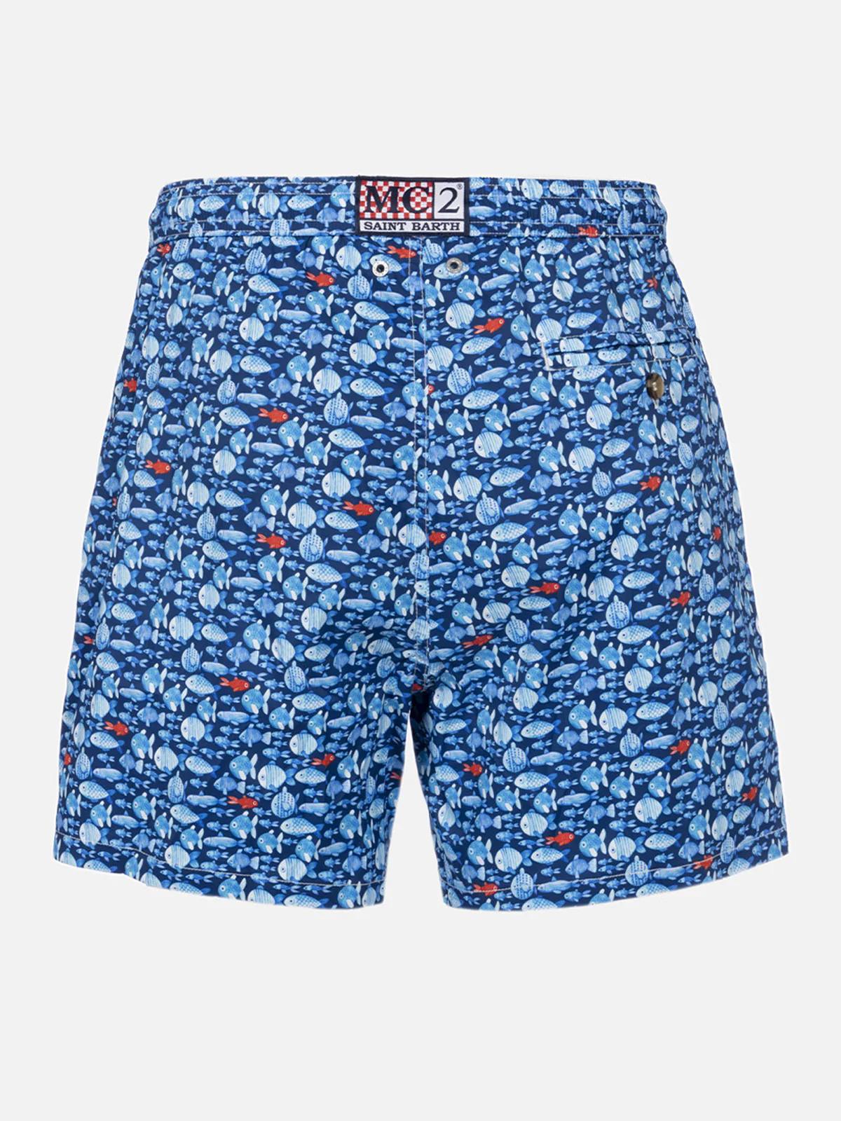 Comfort Light classic stretch swim shorts with fishes print - Image 2